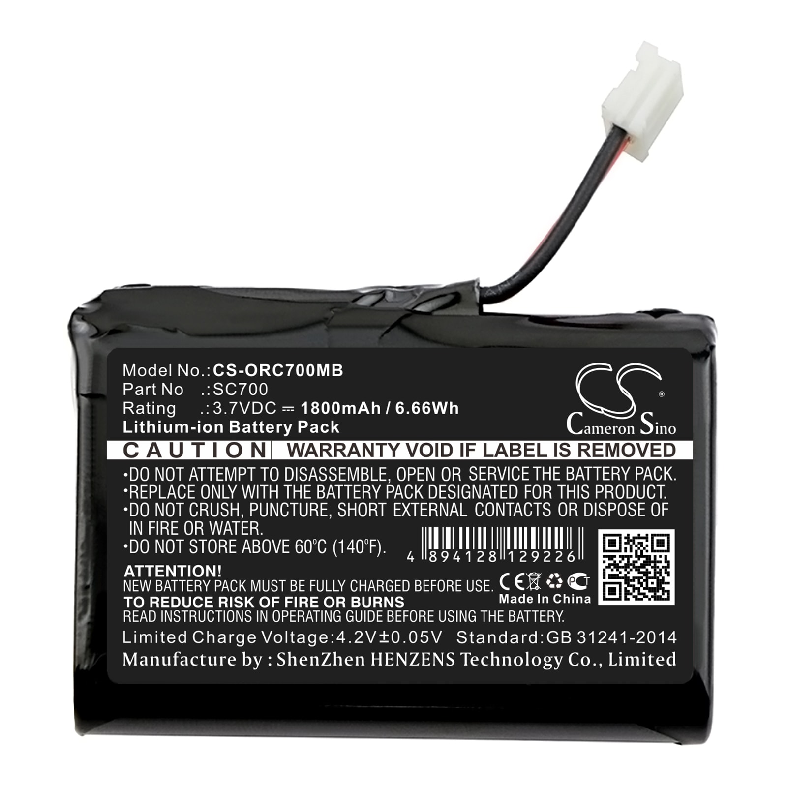 Batteri til BabyPhone for Oricom Secure 700, SC700