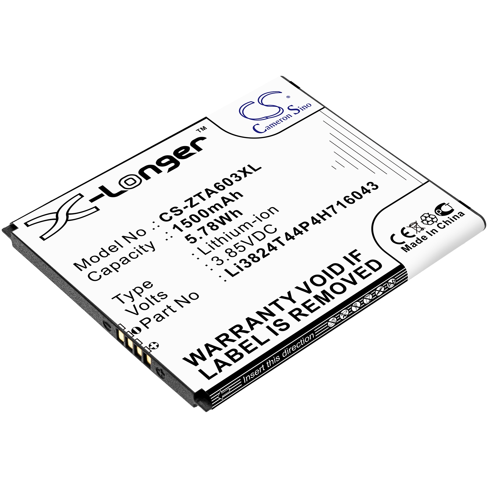 Batteri for SmartPhone, Mobil for ZTE Blade A520, BA520, Blade A603 og andre.