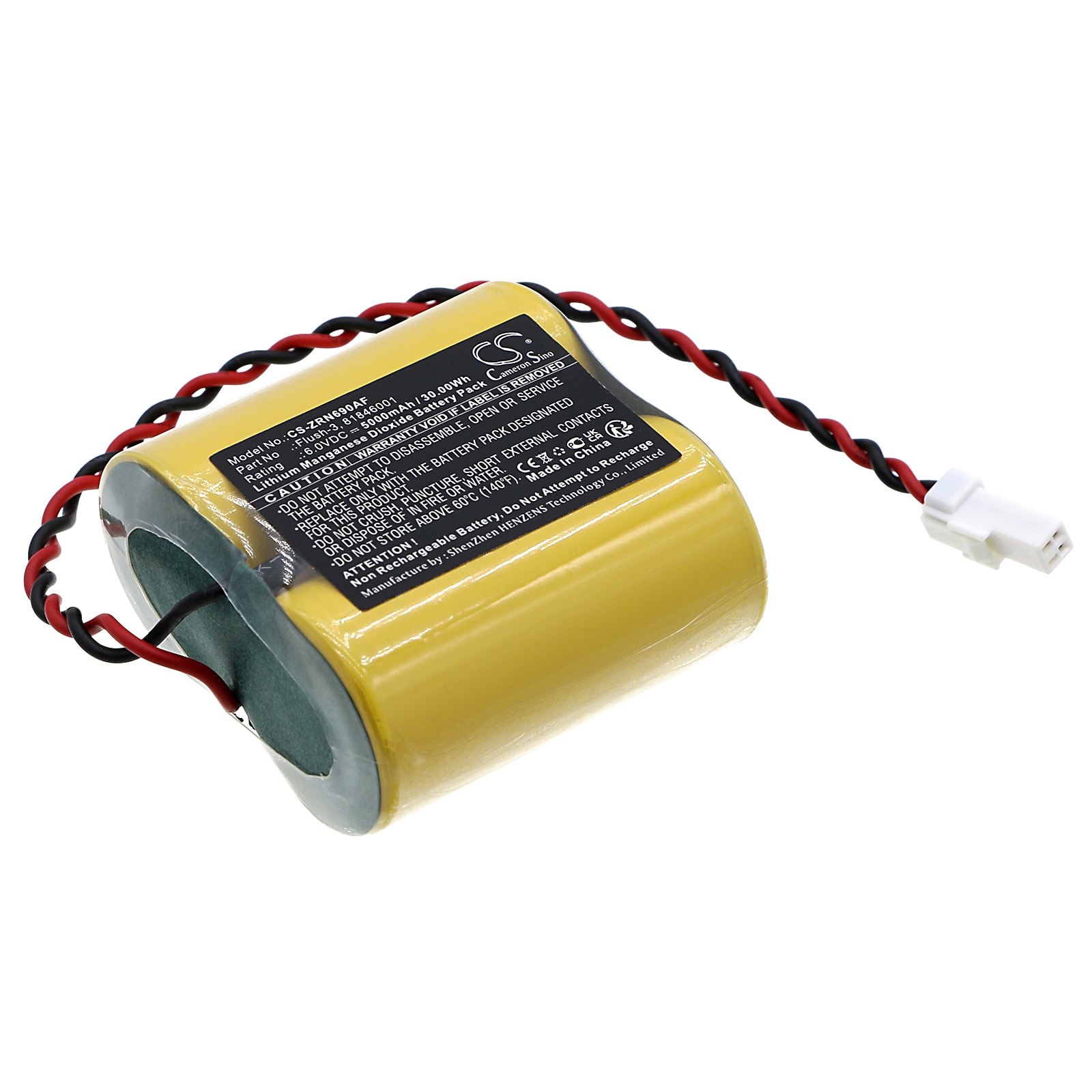Batteri for automatisk spyler for Zurn P6900-GEN, Z6912-GEN, Z6913-GEN osv.