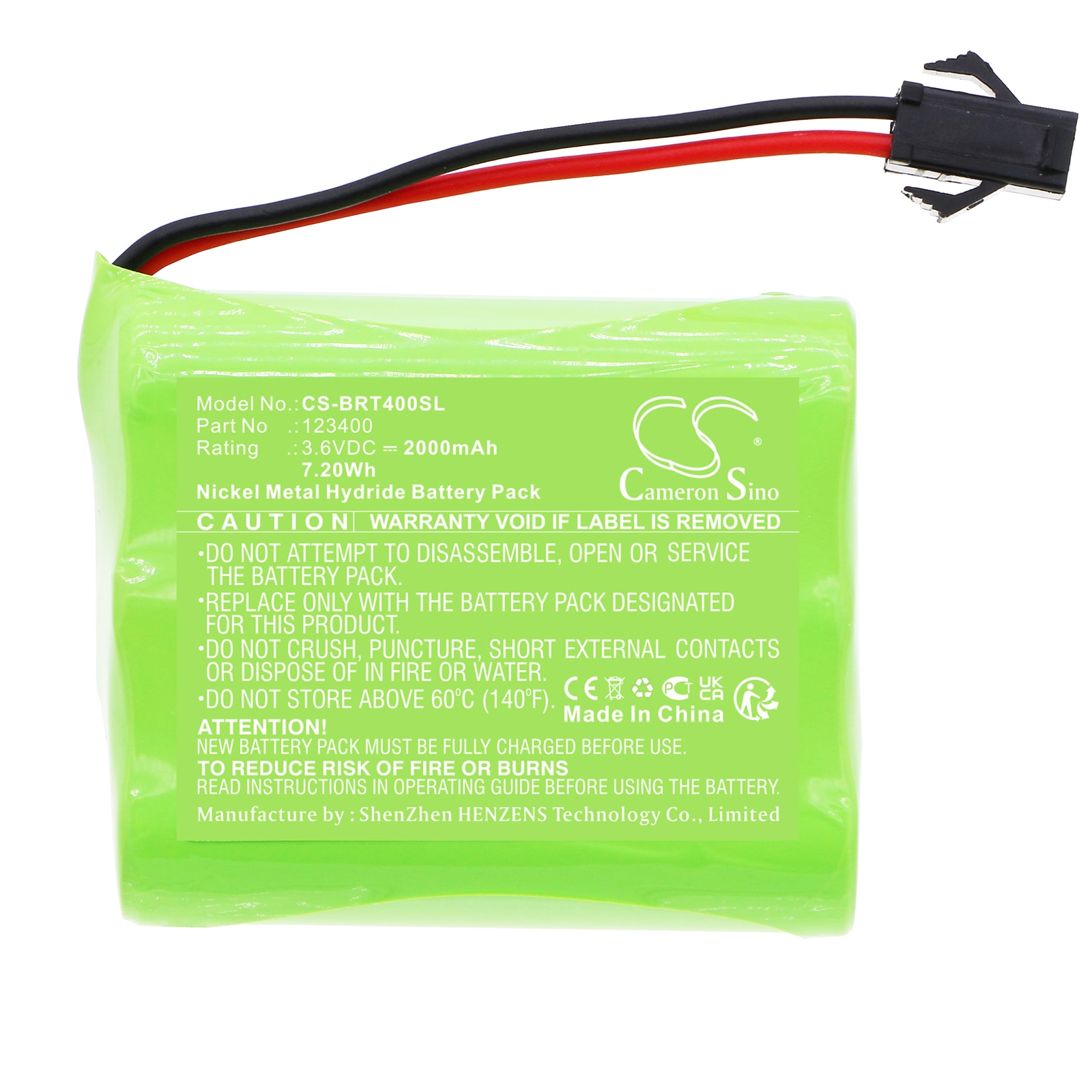 Batteri til kosmetikkspeil for BRAVAT SITIA, 417110, FLORIANA etc.