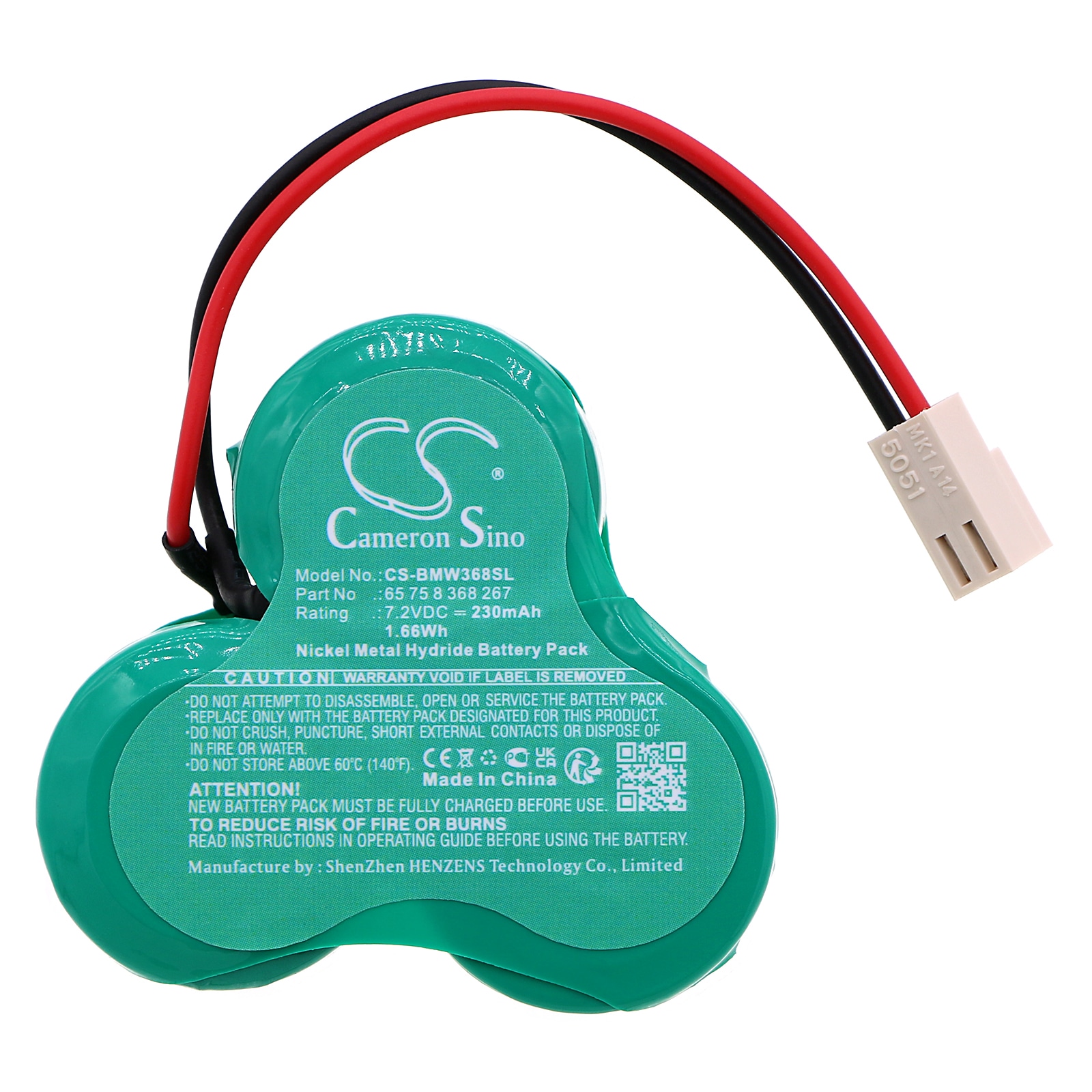 Batteri til sirenealarm for BMW 3-serie, 5-serie, E38 osv.