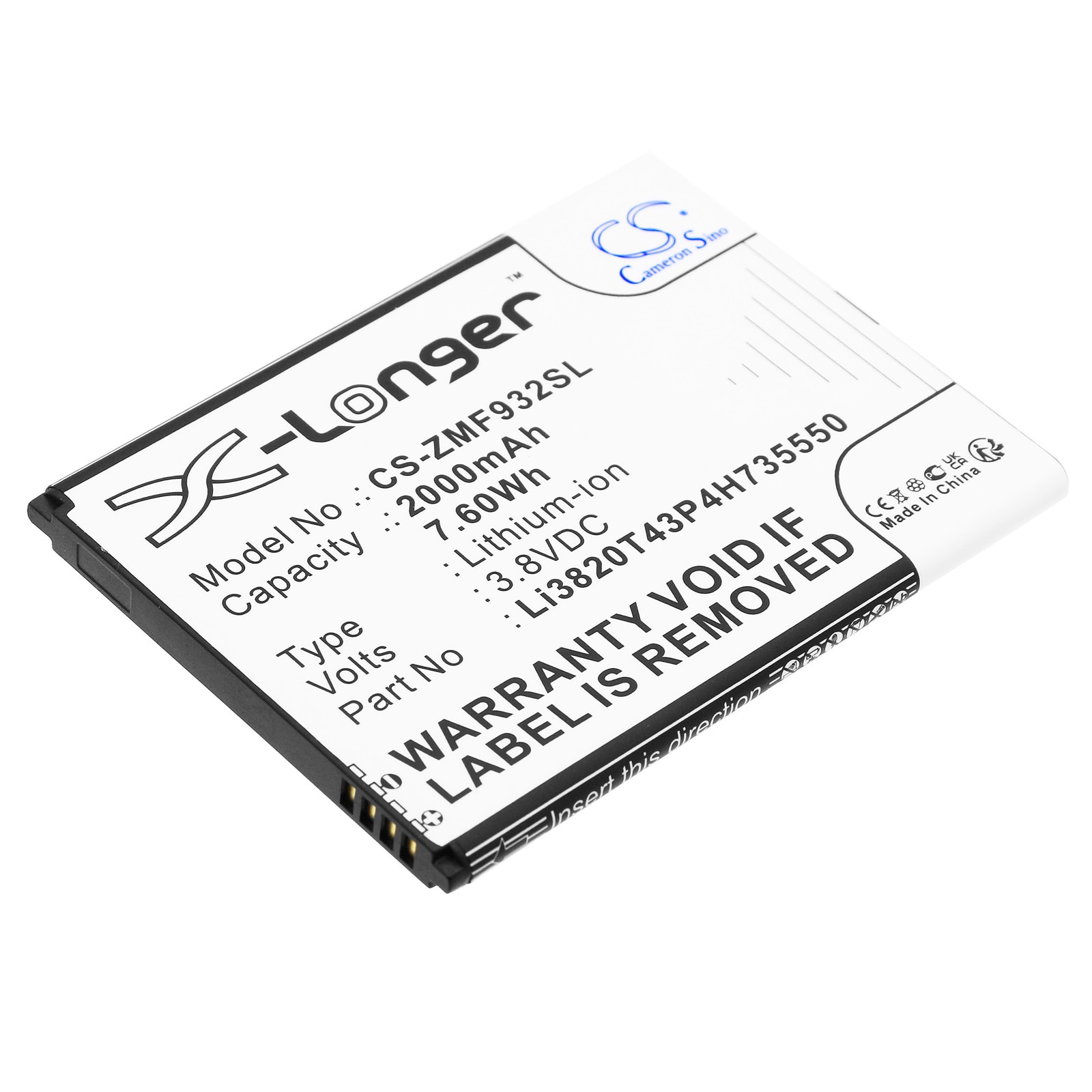 Batteri for hotspot for ZTE WiFi5 MF932