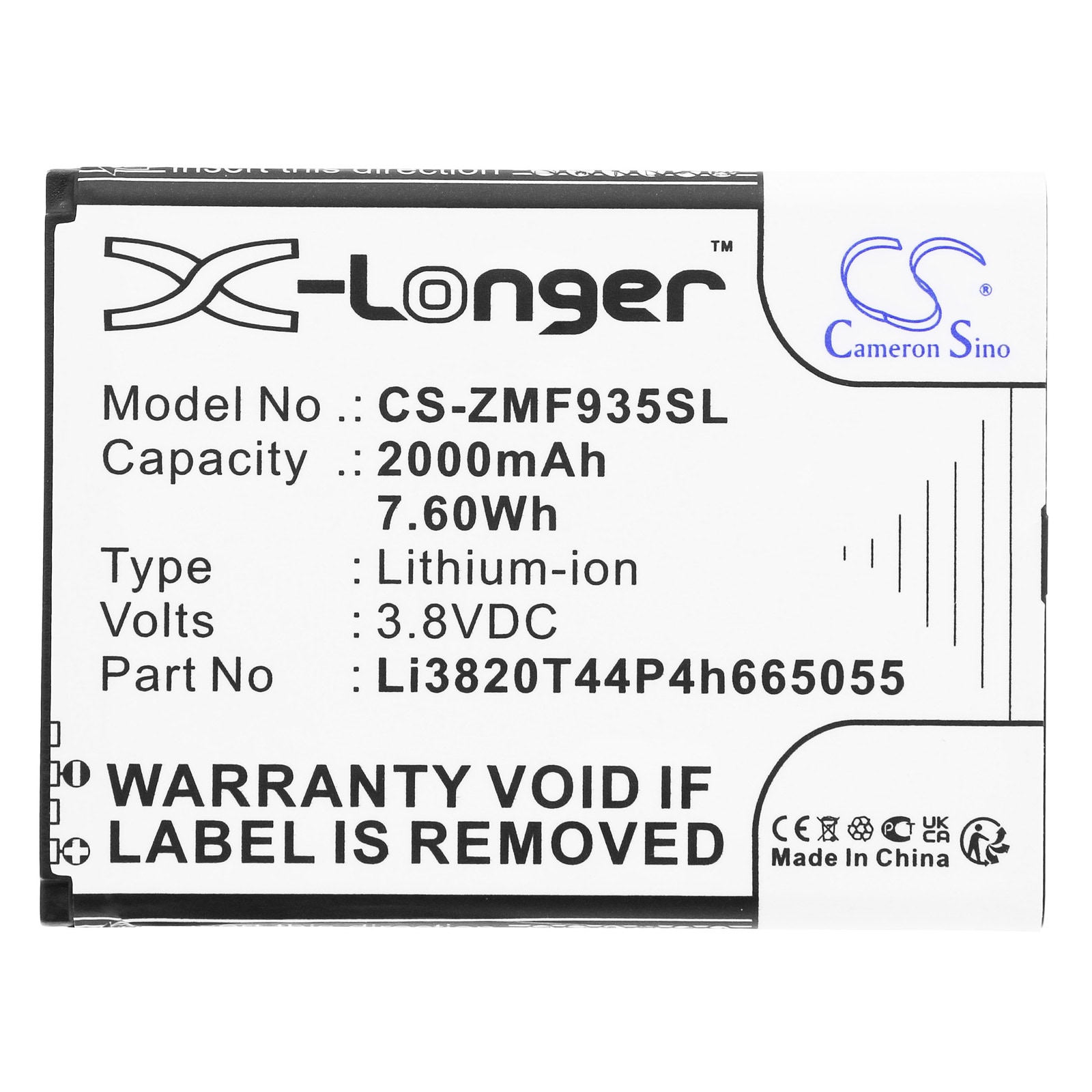 Batteri for Hotspot for ZTE MF935