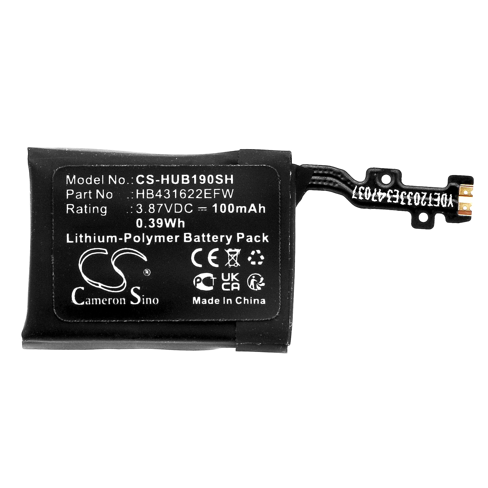 Batteri til smartklokke for Huawei Band B6, Band B7, FDS-B19 osv.