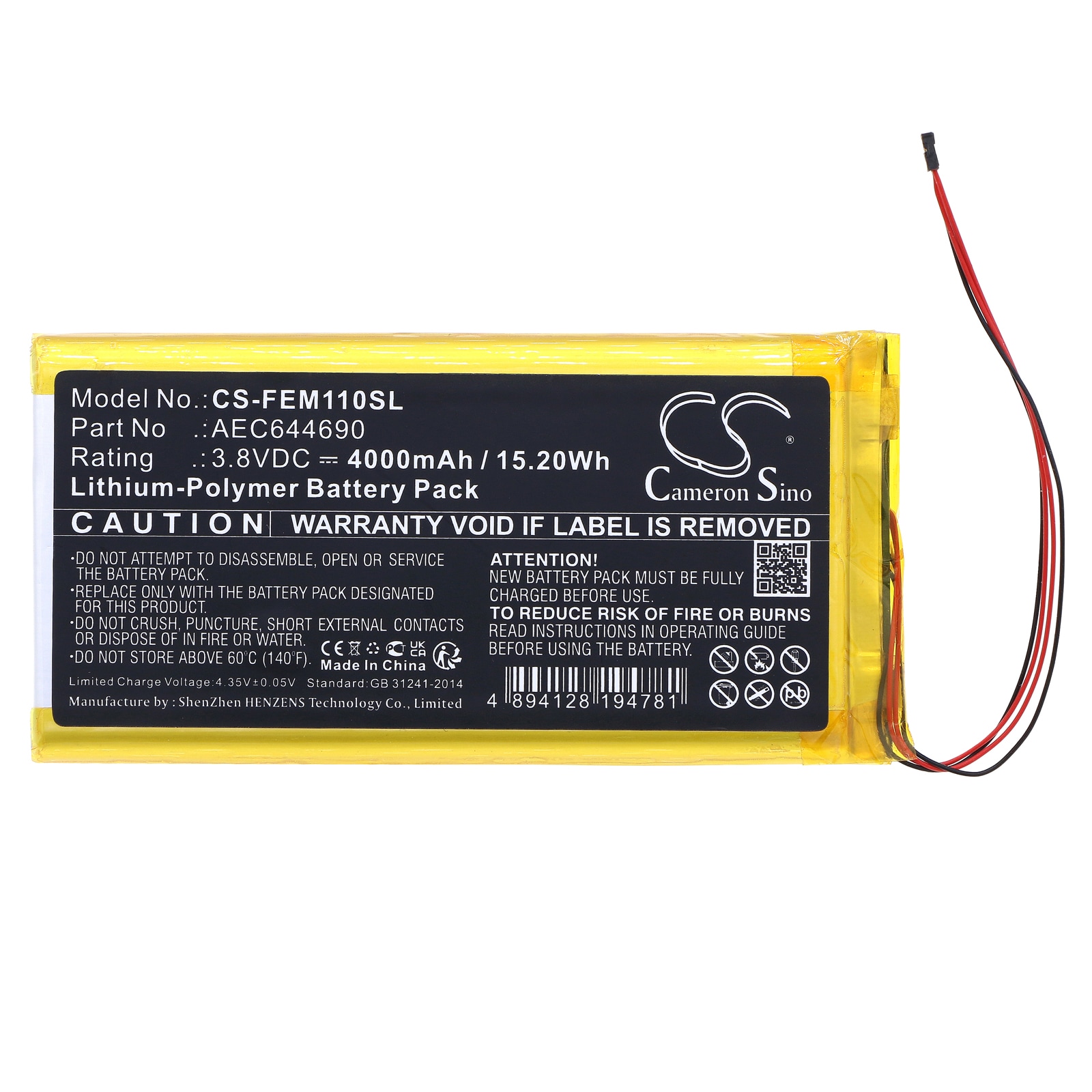Batteri for Forsterker for Fiio M11