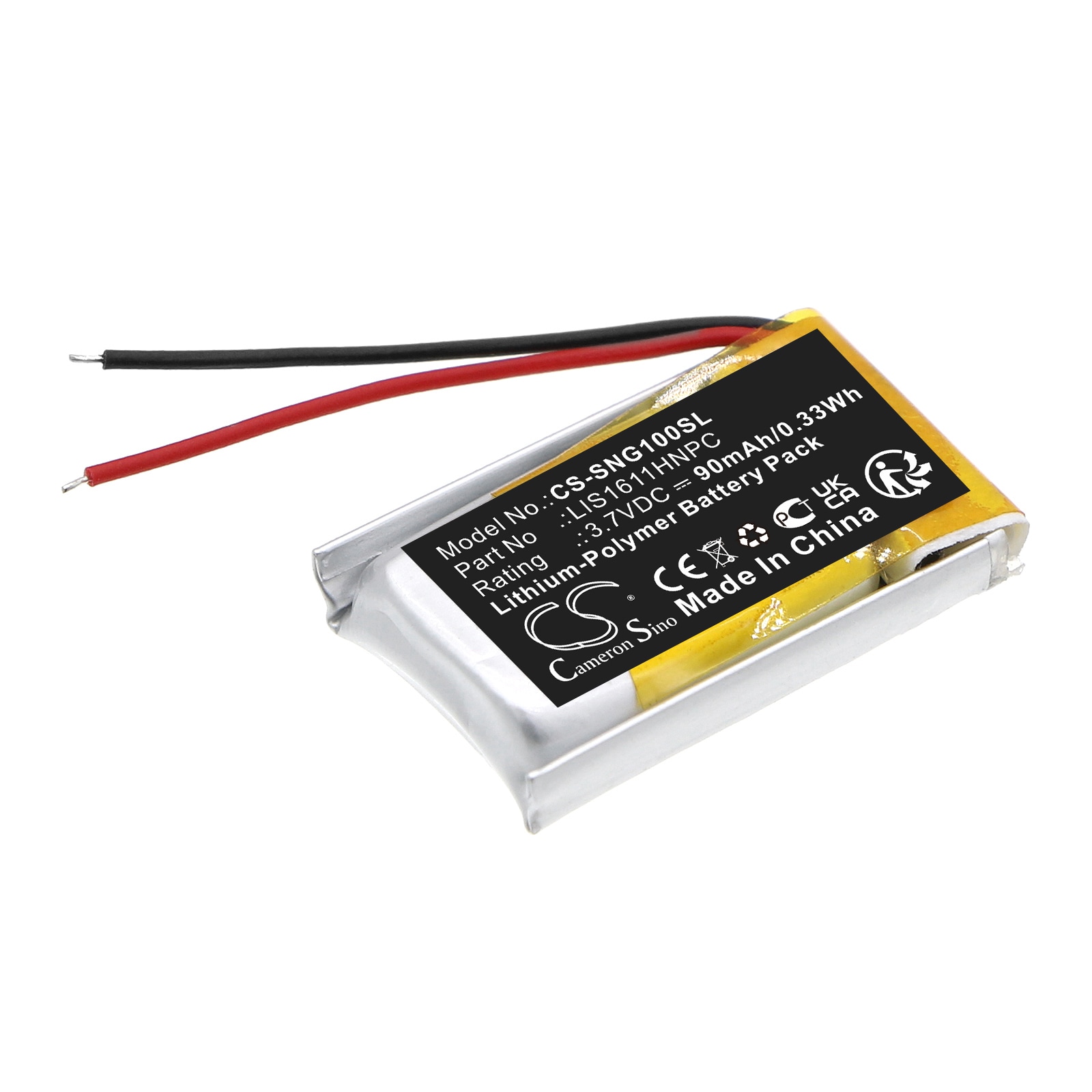 Batteri for 3D-briller for Sony CECH-ZEG1U, Playstation PS3 3D-briller