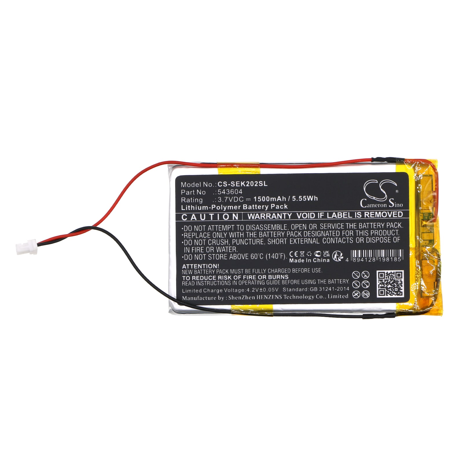 Batteri for sendere og mottakere for Sennheiser EK2020, EK 2020-D-II-mottaker