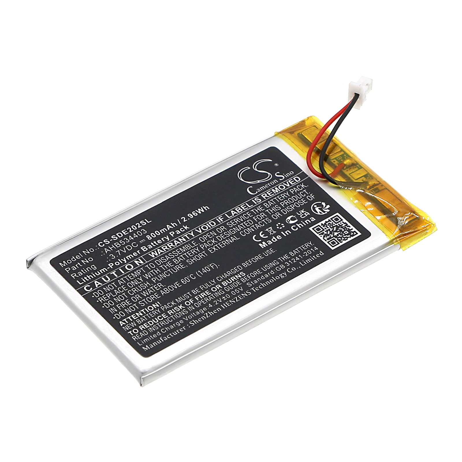 Batteri for sendere og mottakere for Sennheiser HDE2020-II, HDE 2020-II, HDE 2020-D og andre