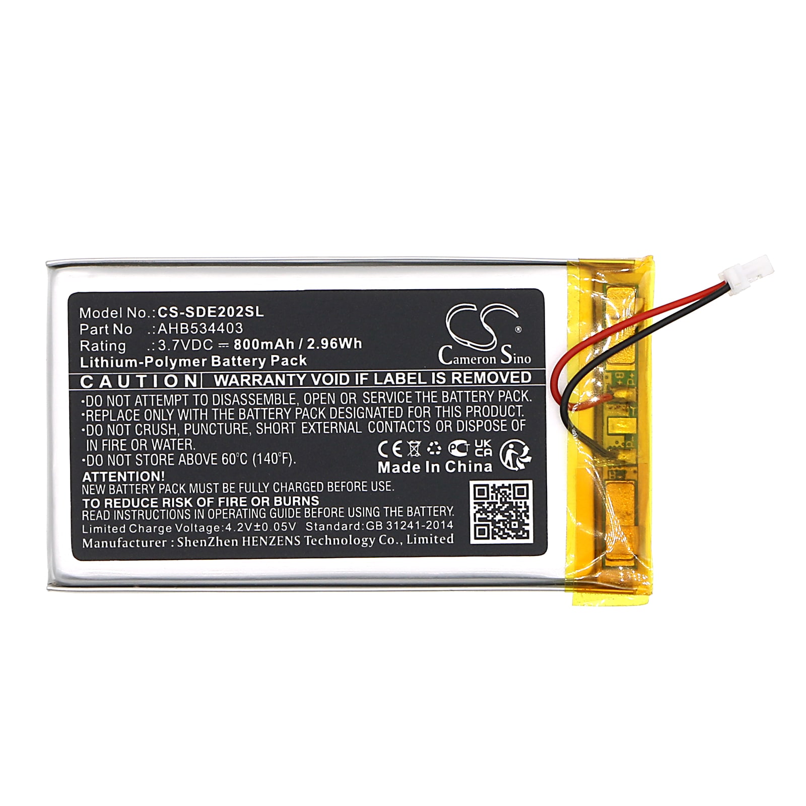 Batteri for sendere og mottakere for Sennheiser HDE2020-II, HDE 2020-II, HDE 2020-D og andre