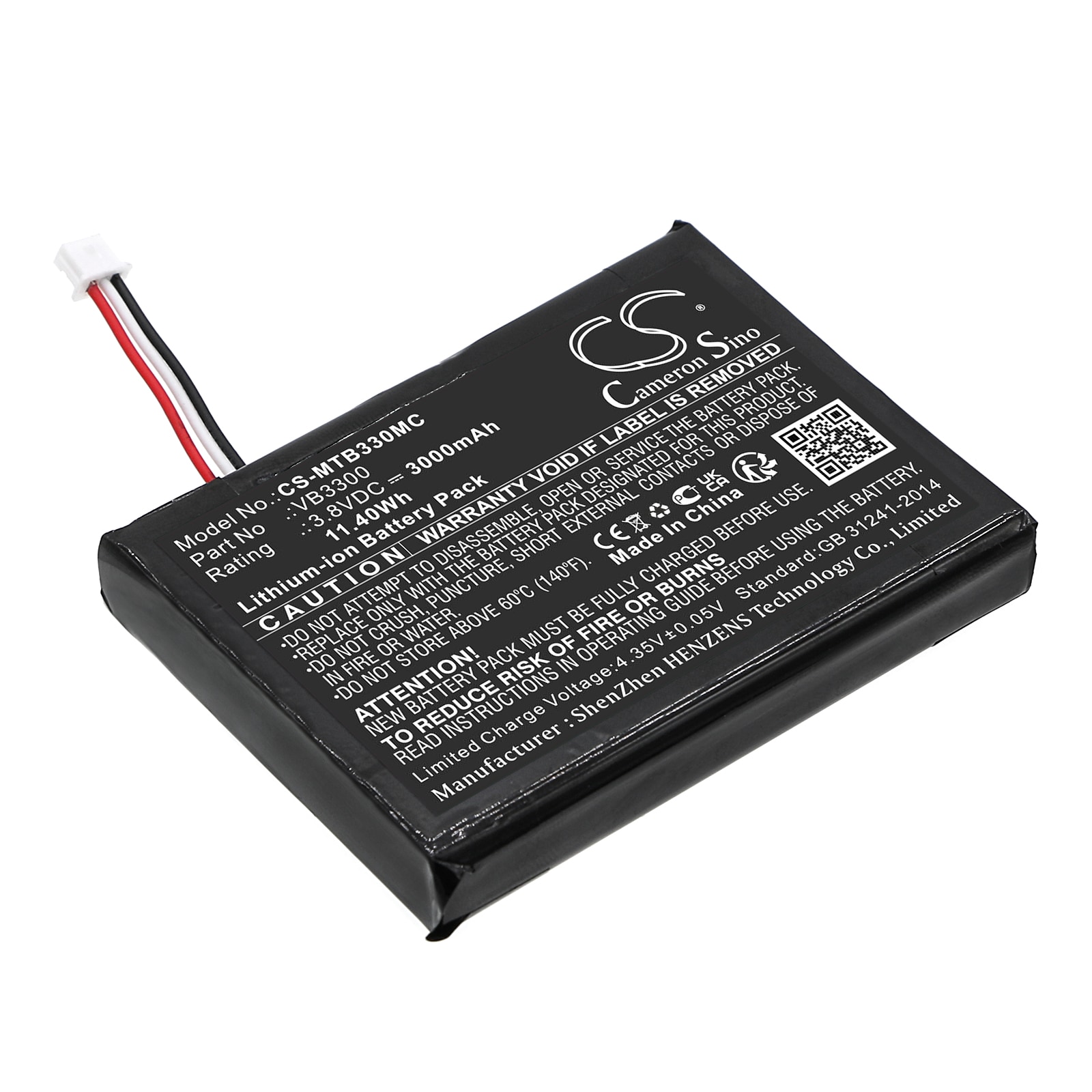 Batteri for kroppskamera for Motorola VB400, VB400 kroppskamera