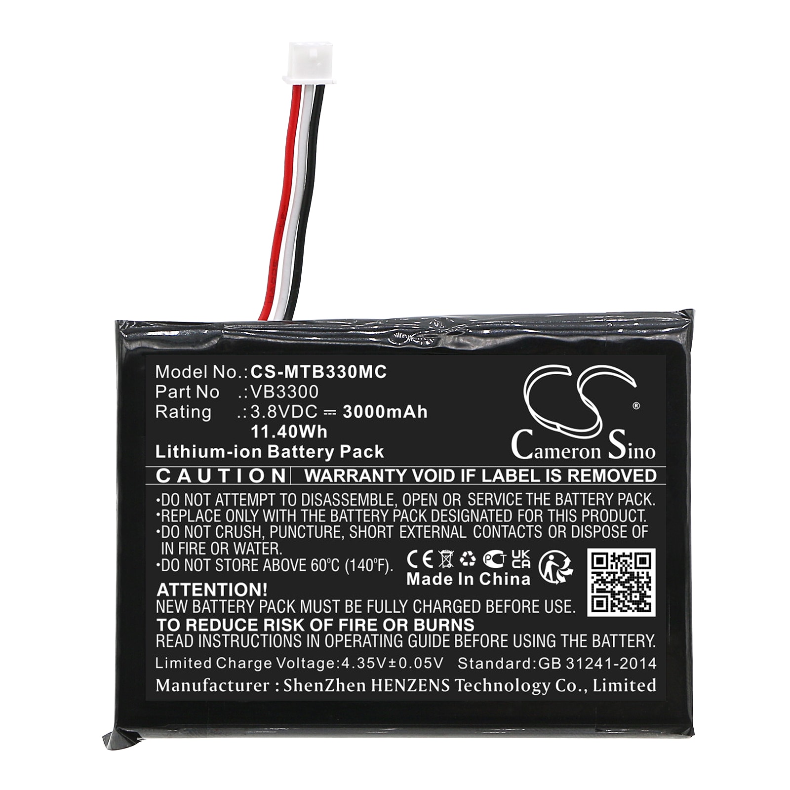 Batteri for kroppskamera for Motorola VB400, VB400 kroppskamera