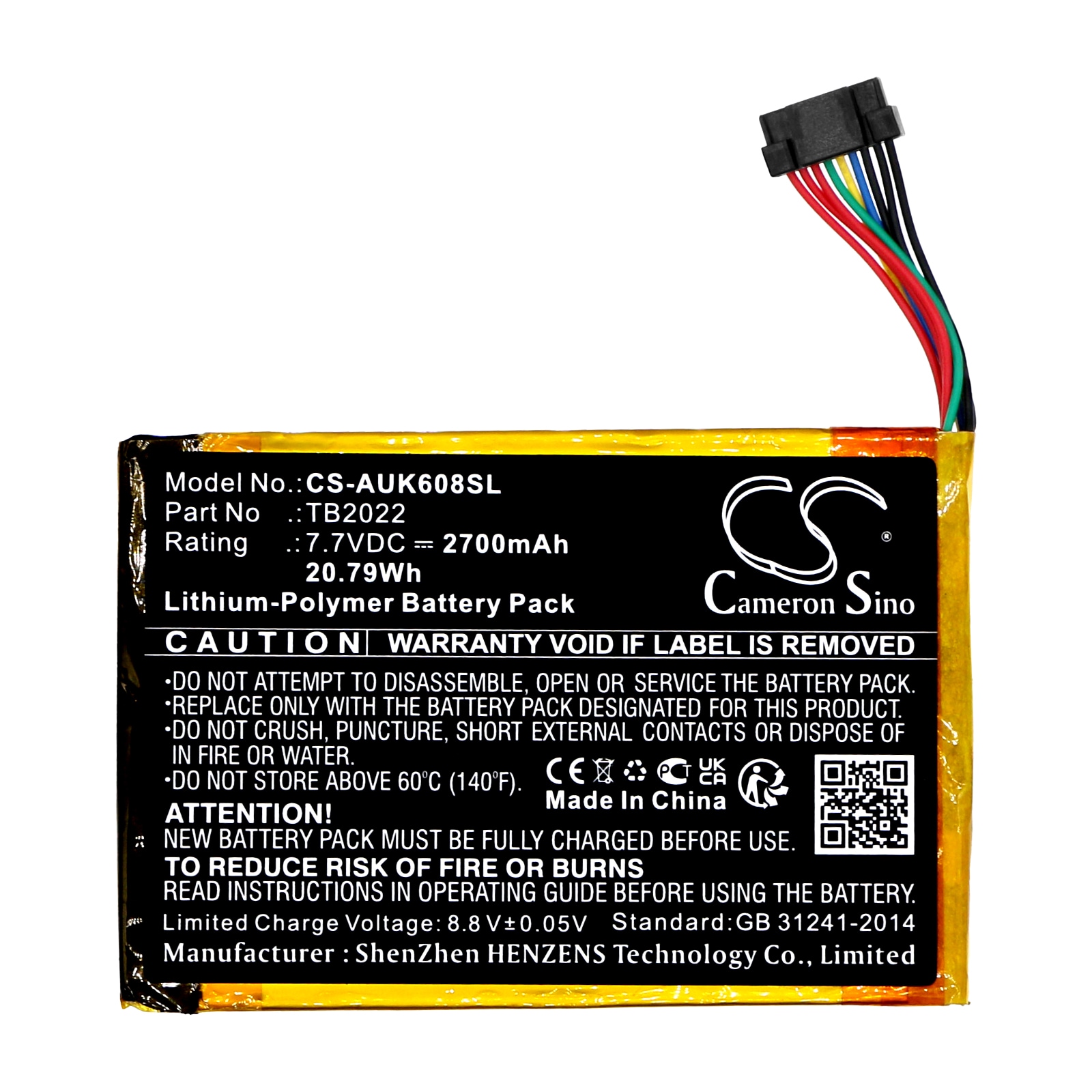 Batteri til diagnostisk skanner for Autel MaxiBAS BT608
