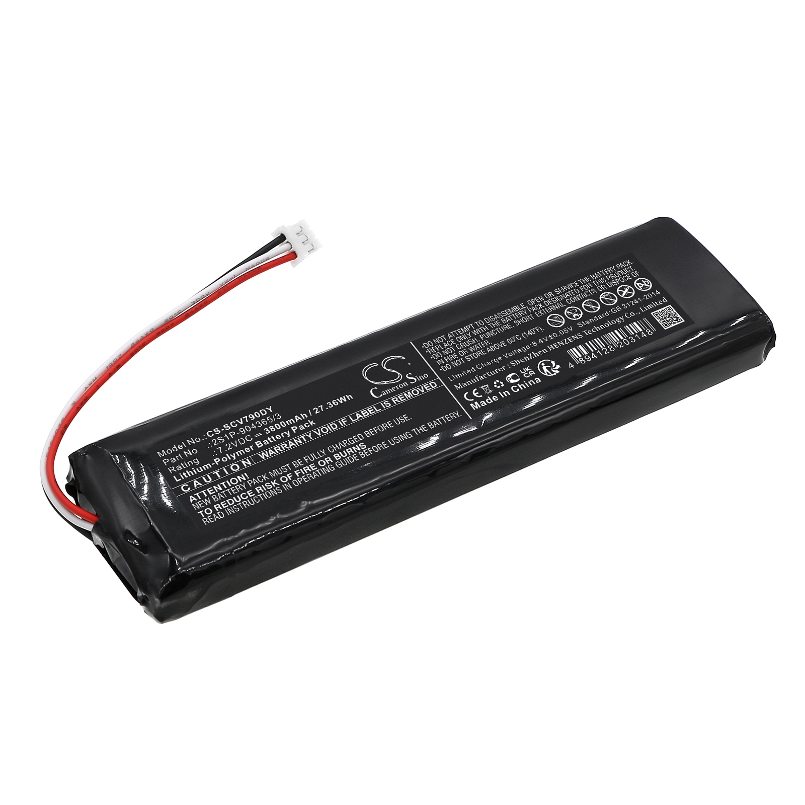 Batteri for DVD-spiller for Sencor SPV7903T, SPV-7903T