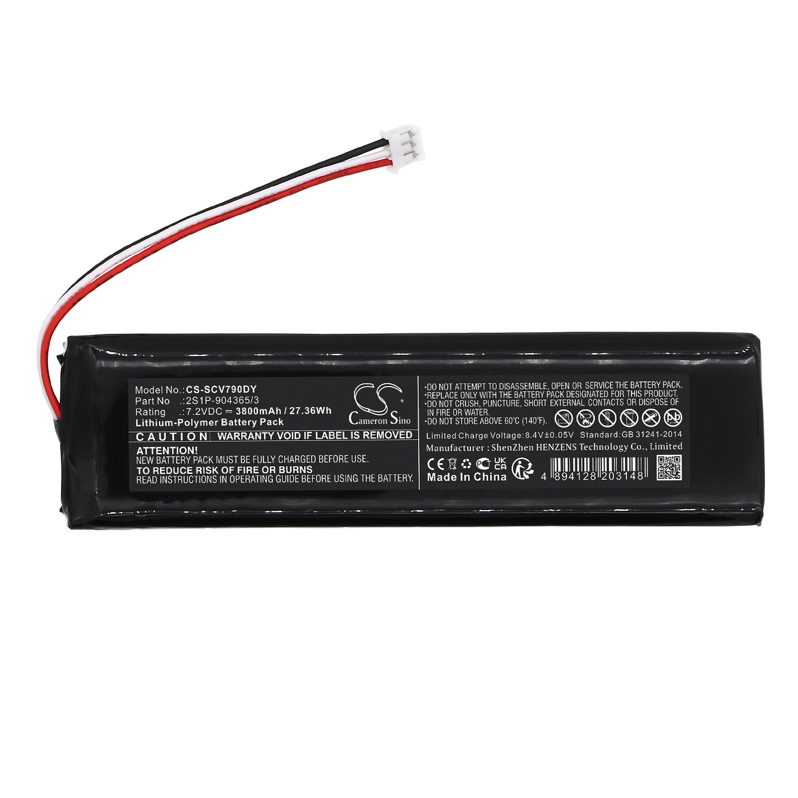 Batteri for DVD-spiller for Sencor SPV7903T, SPV-7903T