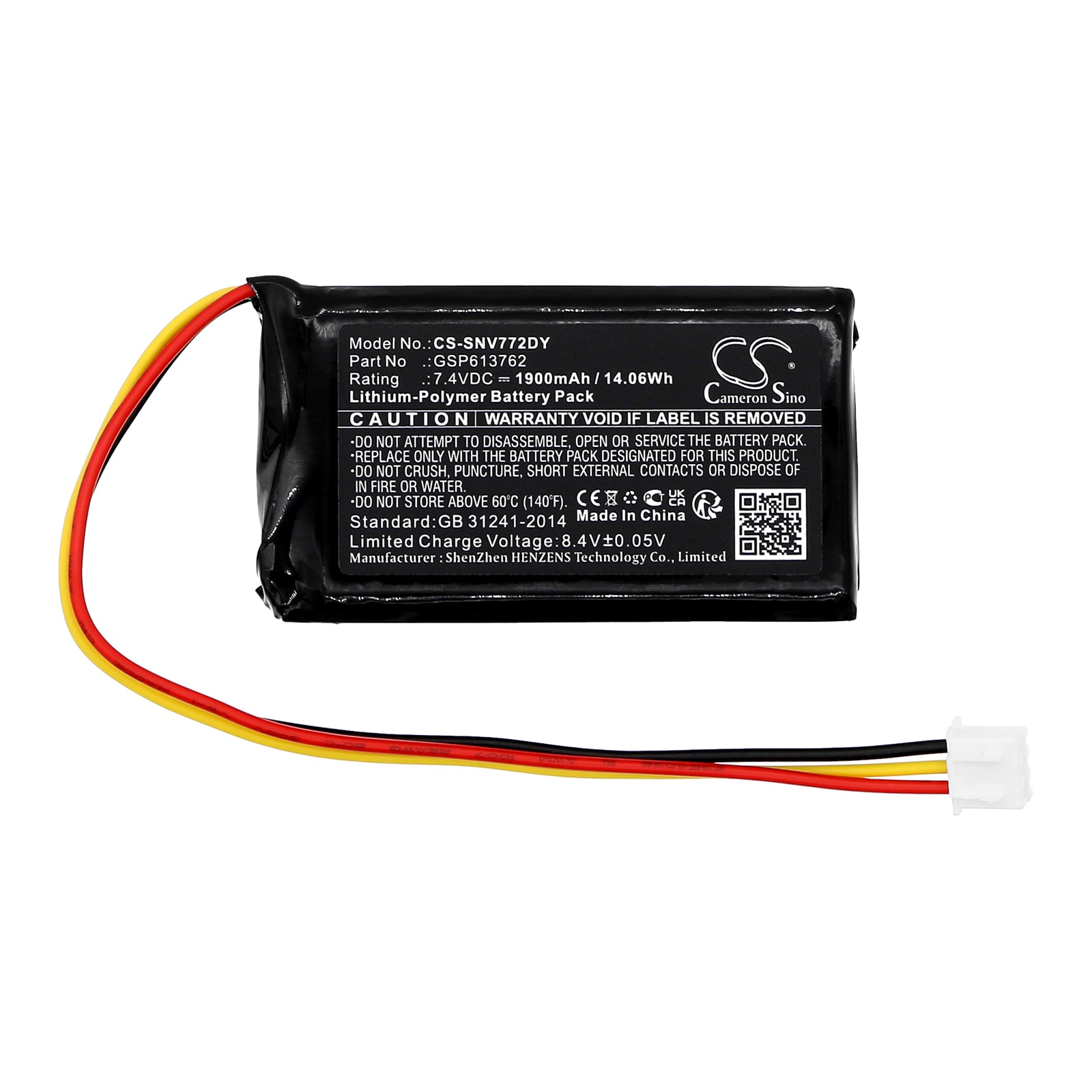 Batteri til DVD-spiller for Sencor SPV7721, SPV-7721T
