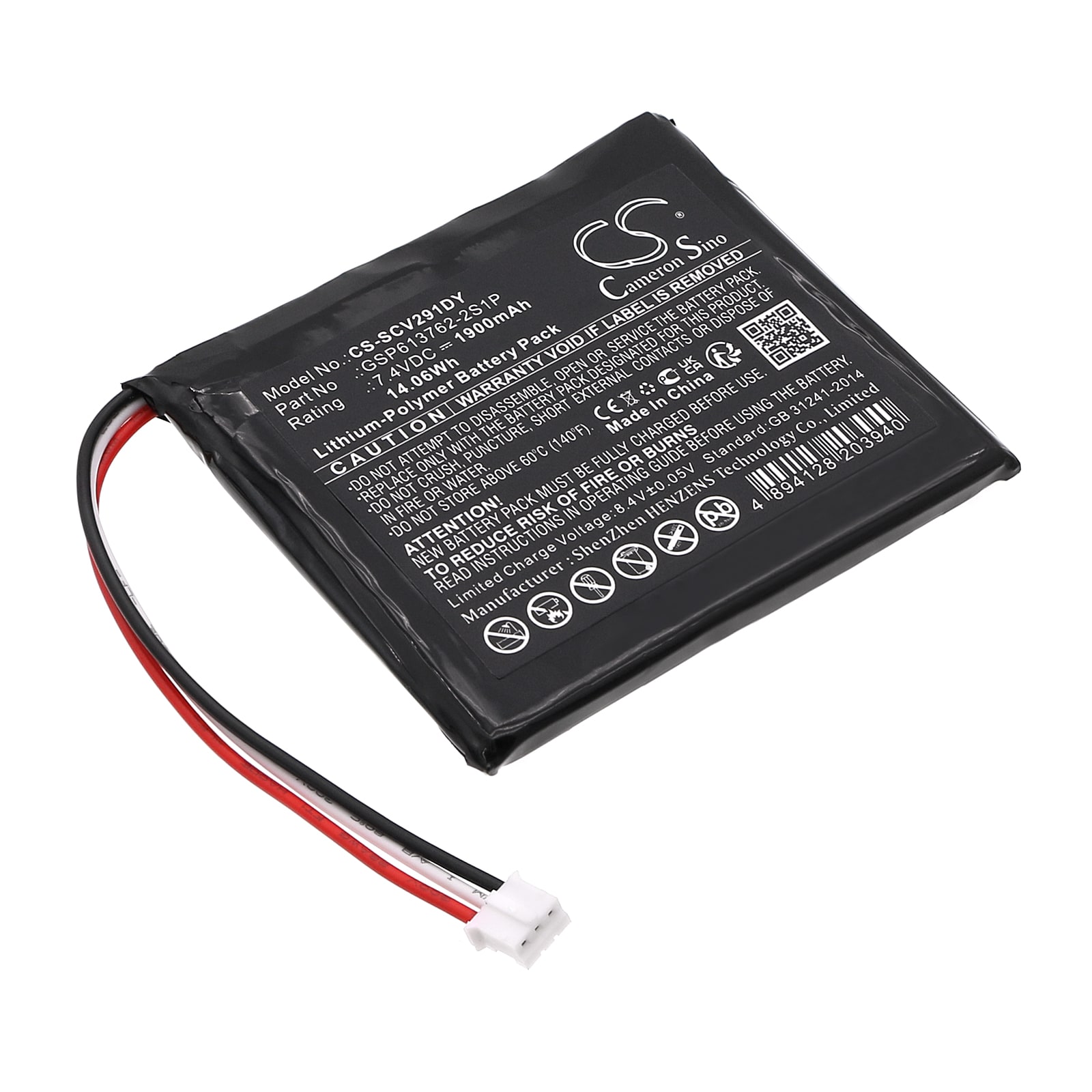Batteri til DVD-spiller for Sencor SPV2918, SPV2919, SPV 7912T