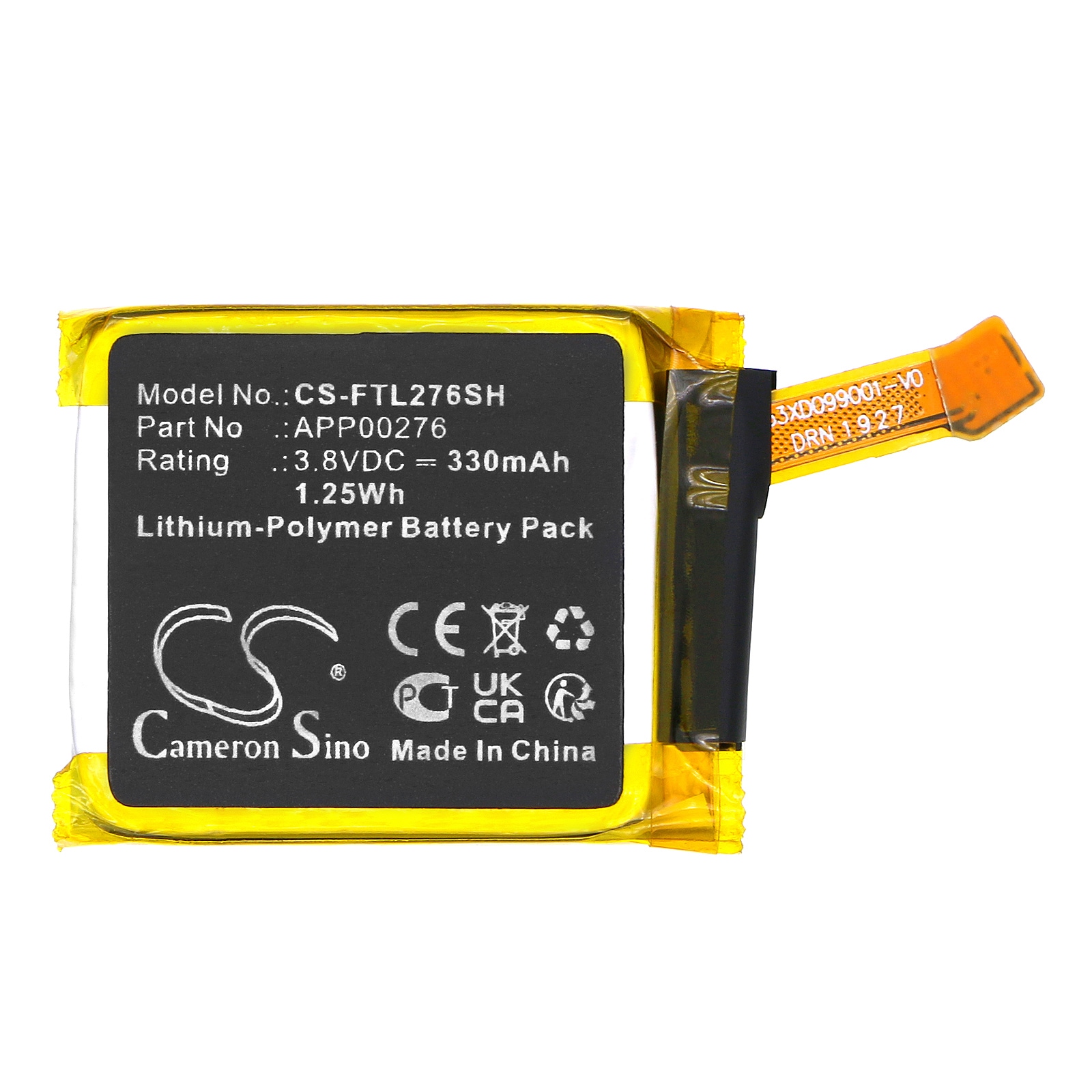 Batteri til smartklokke for FOSSIL Q Marshal Gen 4