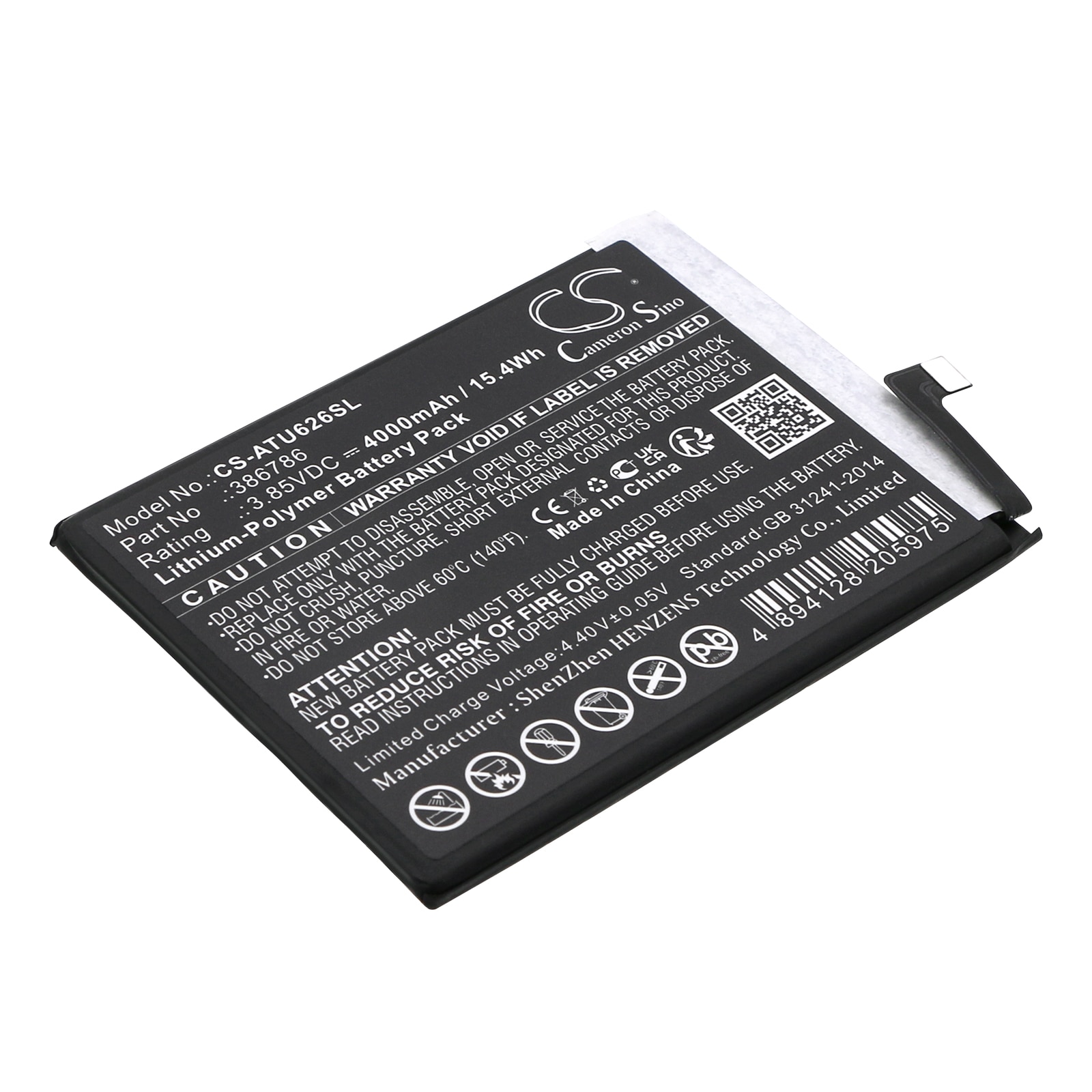Batteri for SmartPhone, mobil for AT&T U668AA, Motivate Max, U626AA og andre.