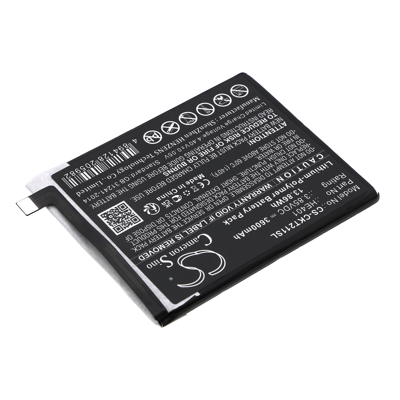 Batteri for SmartPhone, mobil for Cricket Splendor, Icon 3, EC211002 og andre.