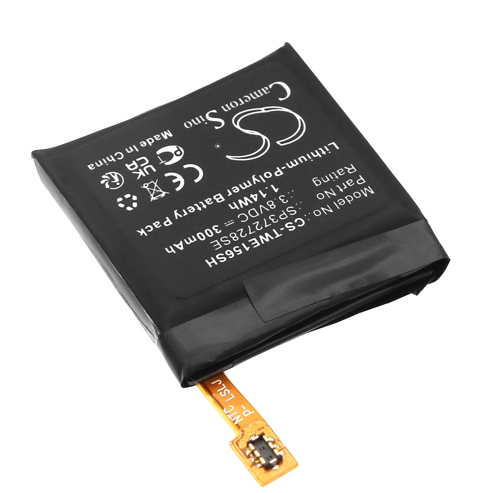 Batteri til smartklokke for Ticwatch WE11056, 2, 2E og andre.