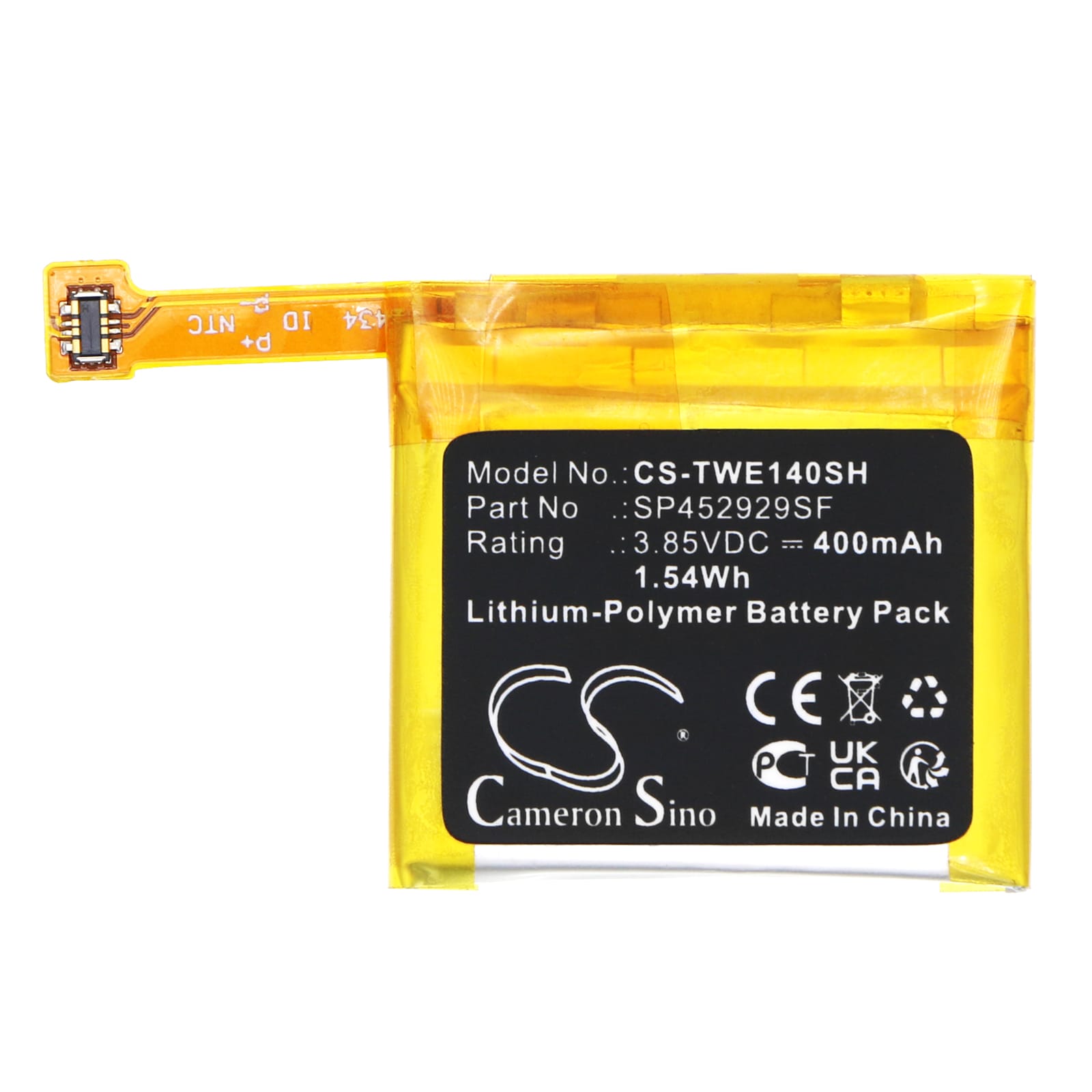 Batteri til smartklokke for Ticwatch Pro, Pro 4G