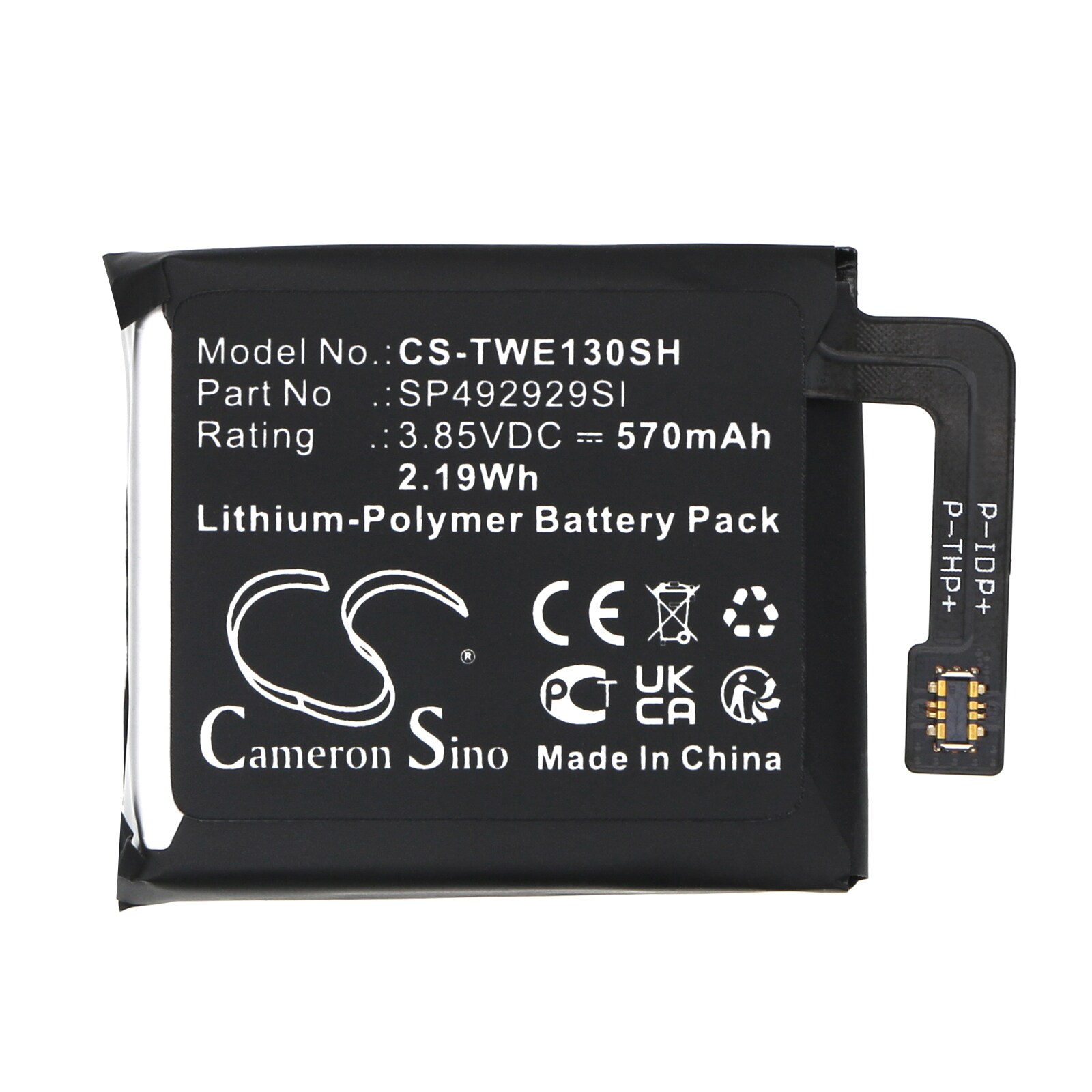 Batteri til smartklokke for Ticwatch Pro 3