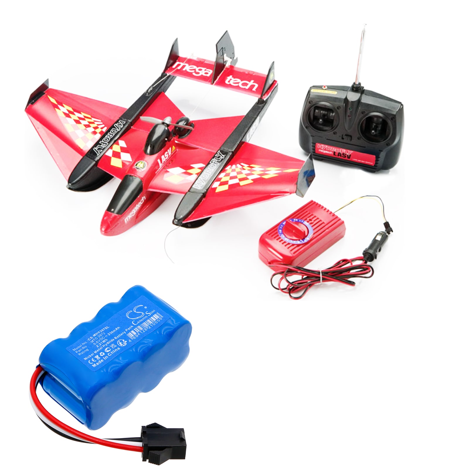 Batteri for helikopter/fly til Megatech Hydro-Fly