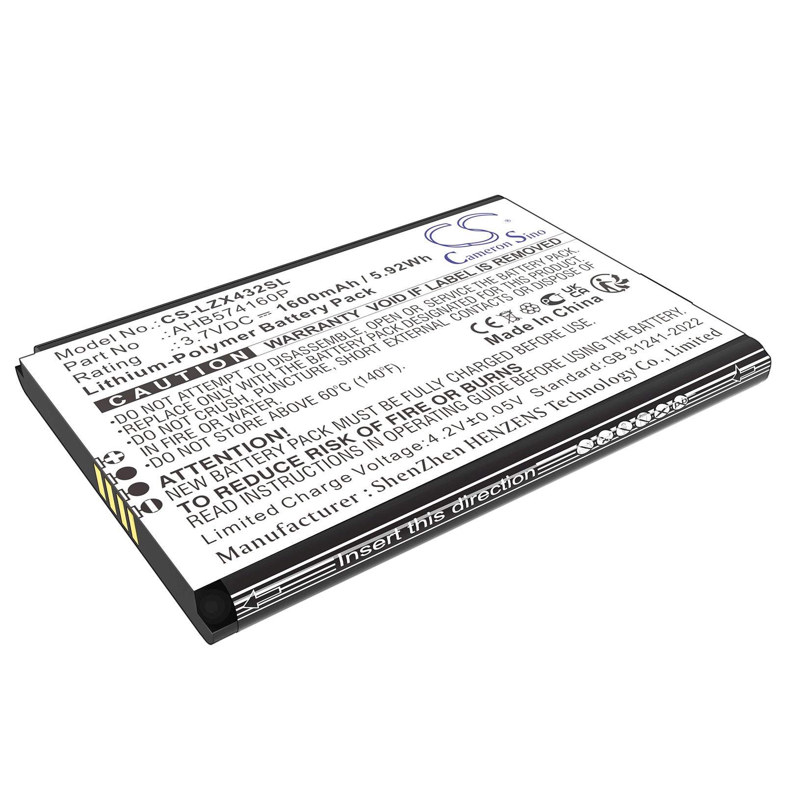 Batteri til diagnostisk skanner for Launch X431, X431 Diagun