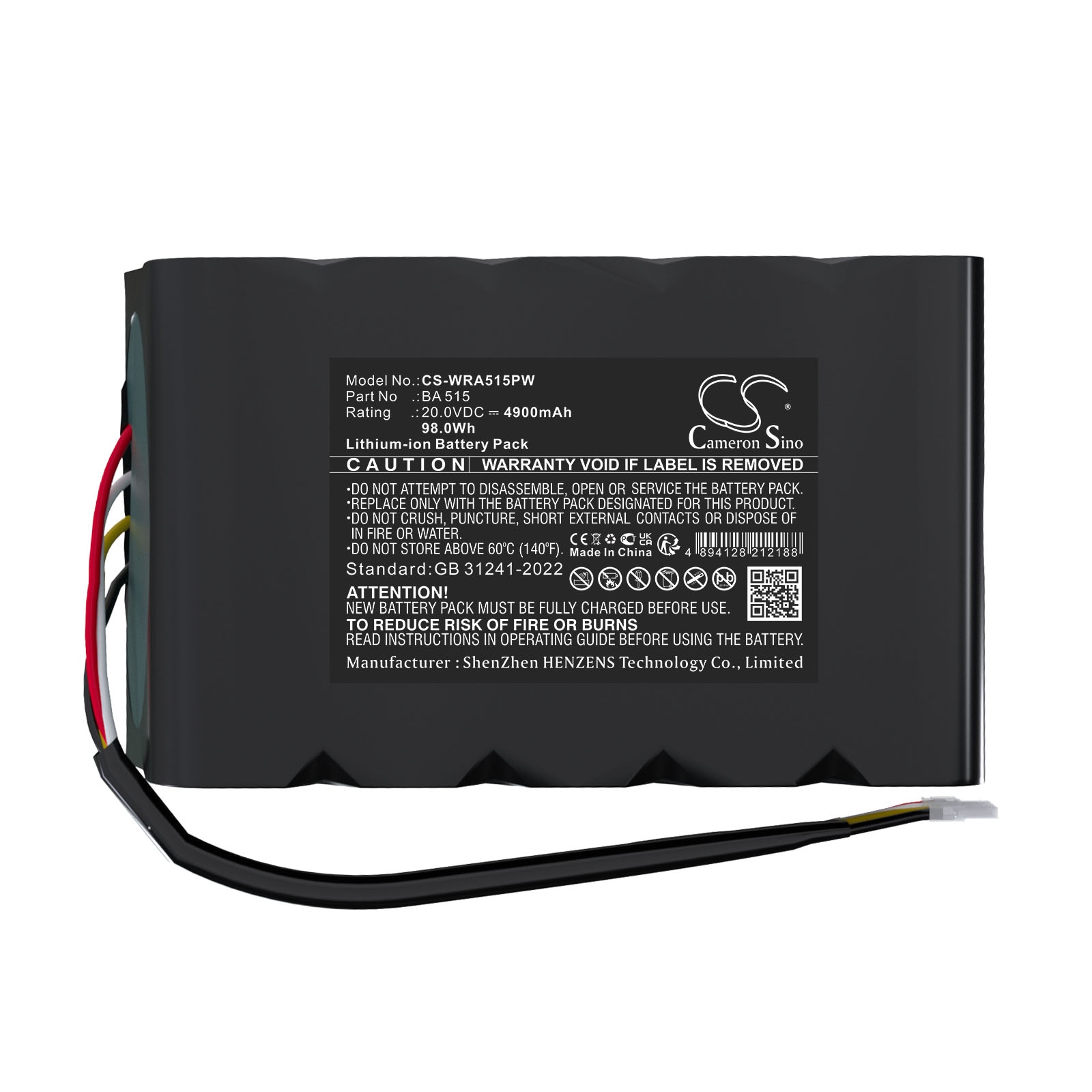 Batteri til Mowox RM 1000 WIU-SN, Silaro Robotic, RM 500 WiU-SN og andre gressklippere.