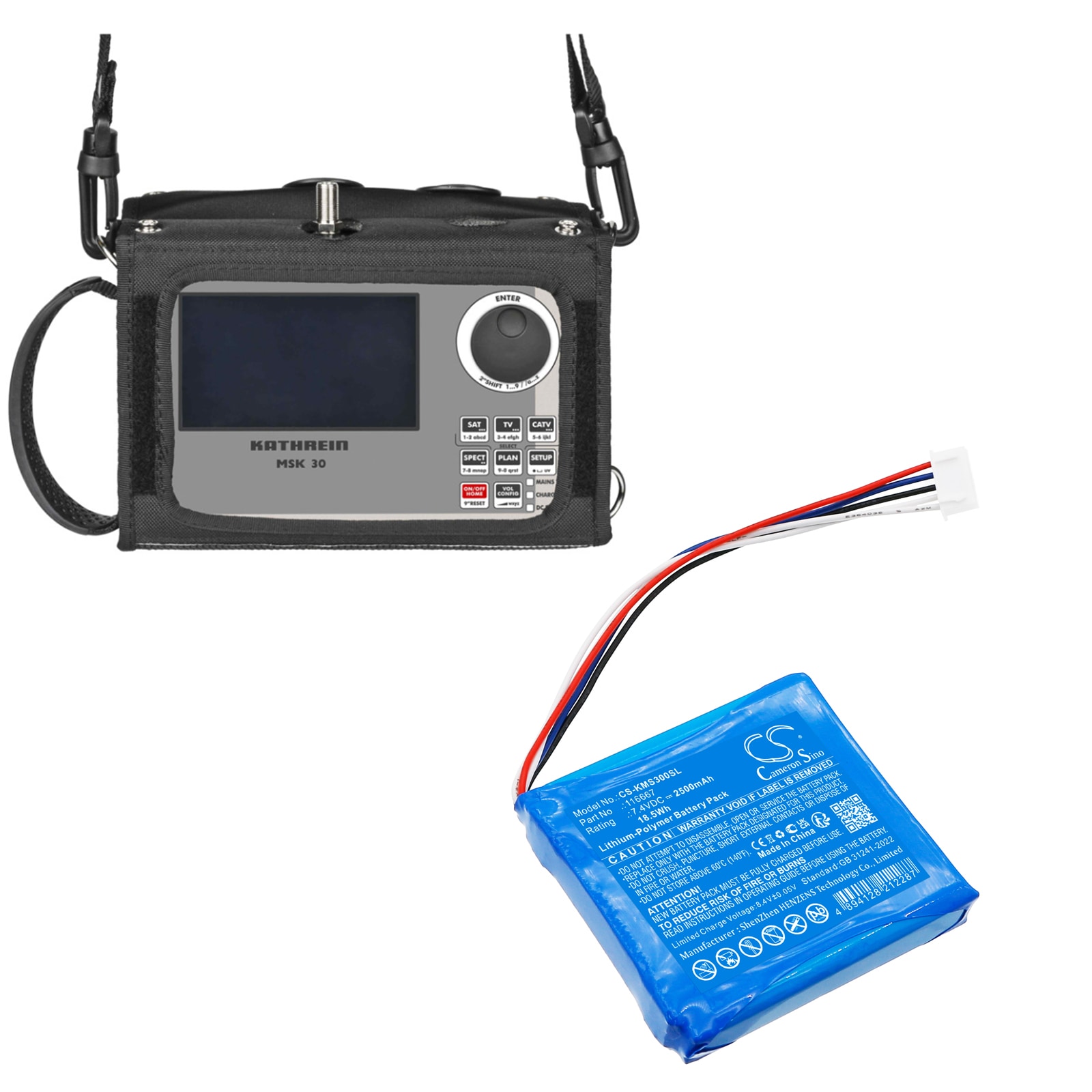 Batteri for satellittelefon til Kathrein MSK 30/L, MSK30