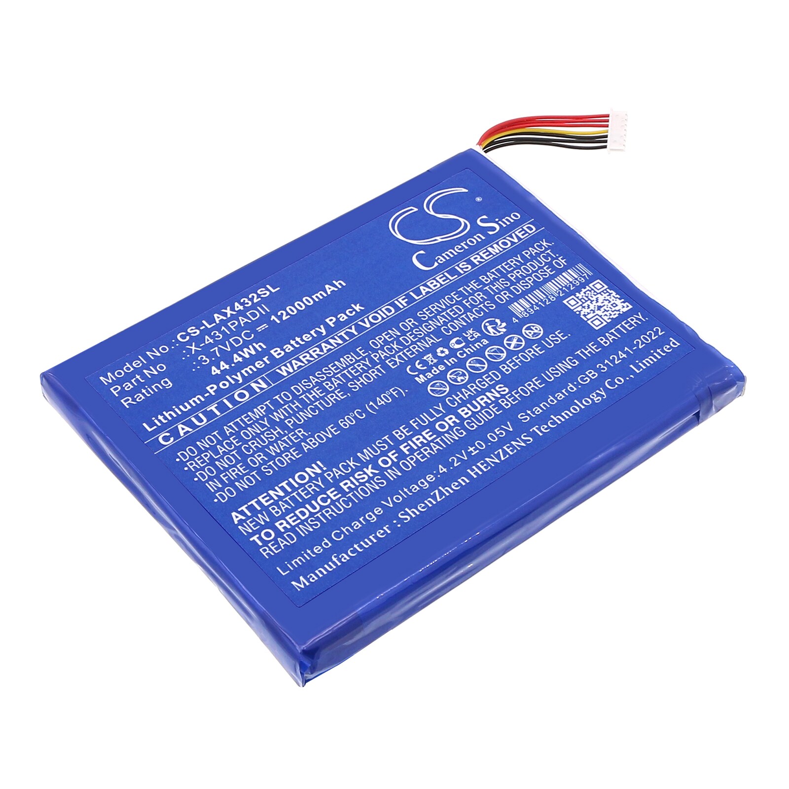 Batteri til diagnostisk skanner for Launch Diagnostic Scanner X431 Pad 2