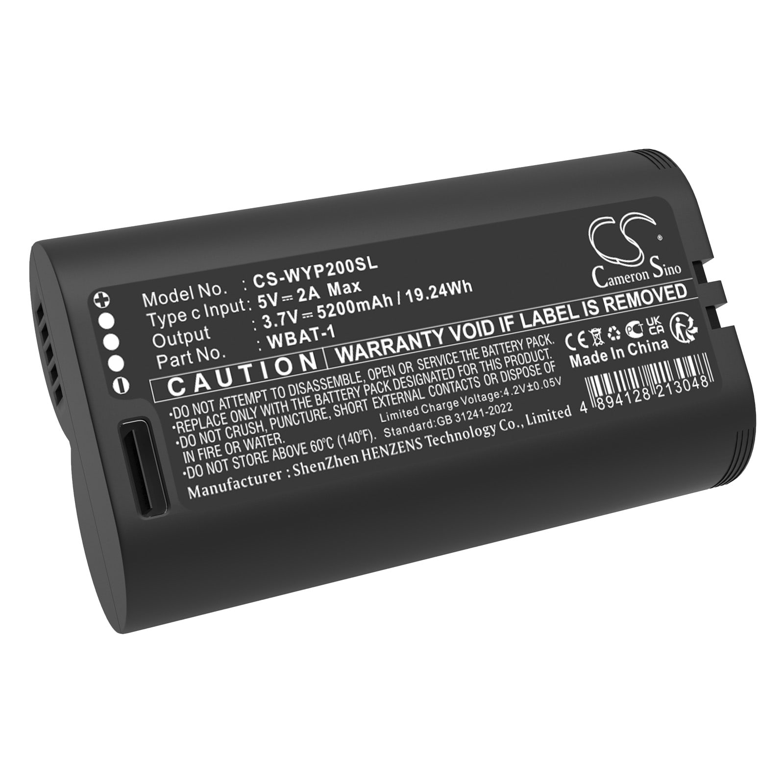 Batteri for sikkerhetskamera til Wyze Pro 2k, Cam Pro