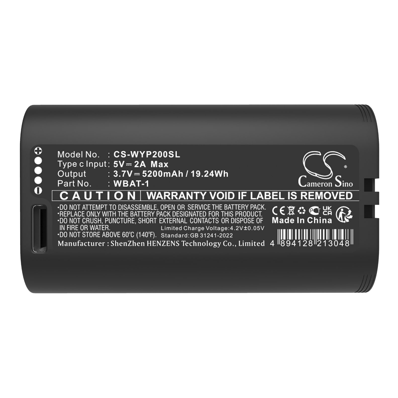 Batteri for sikkerhetskamera til Wyze Pro 2k, Cam Pro