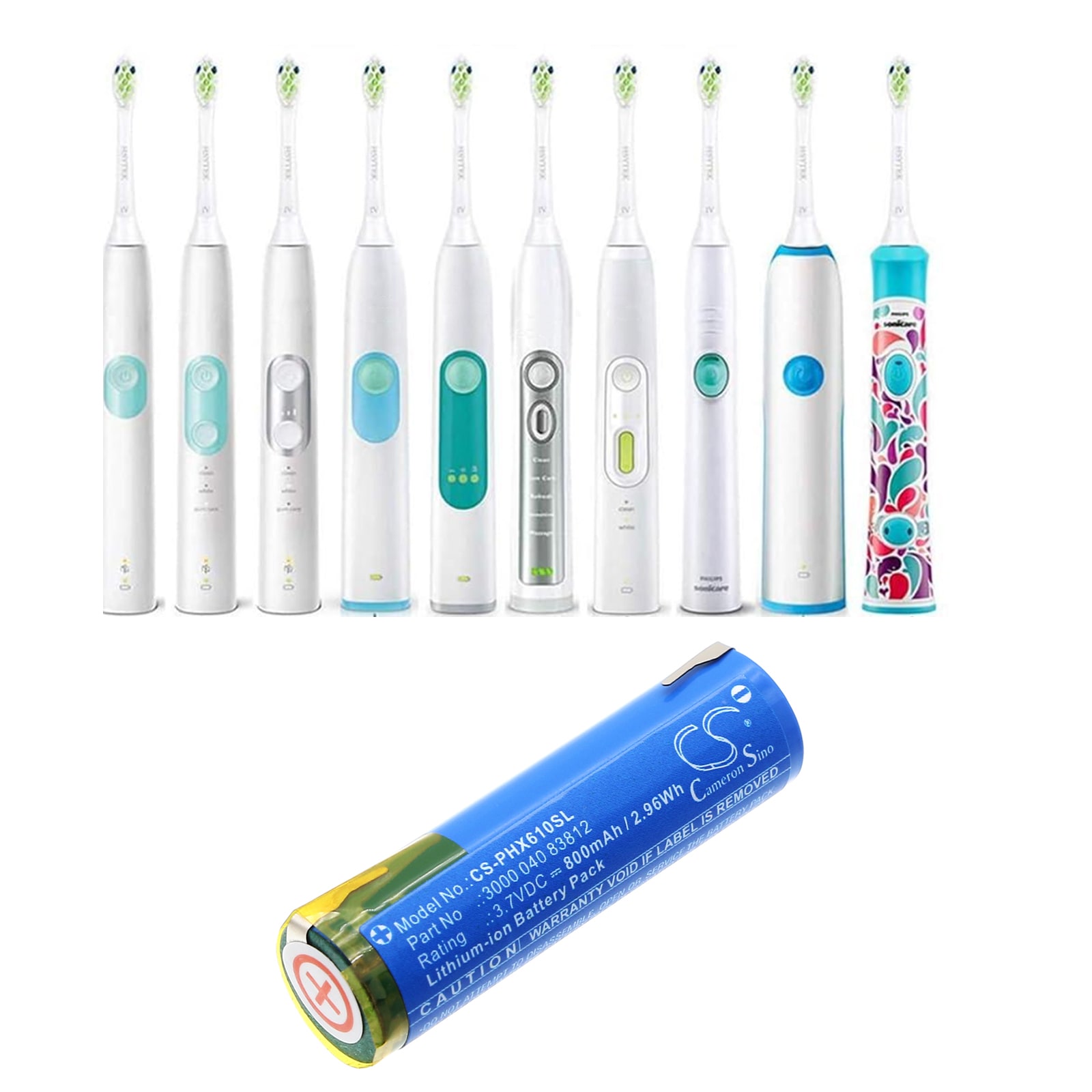 Batteri til barbermaskin for Oral-B 10000, 3765, 3766 etc.