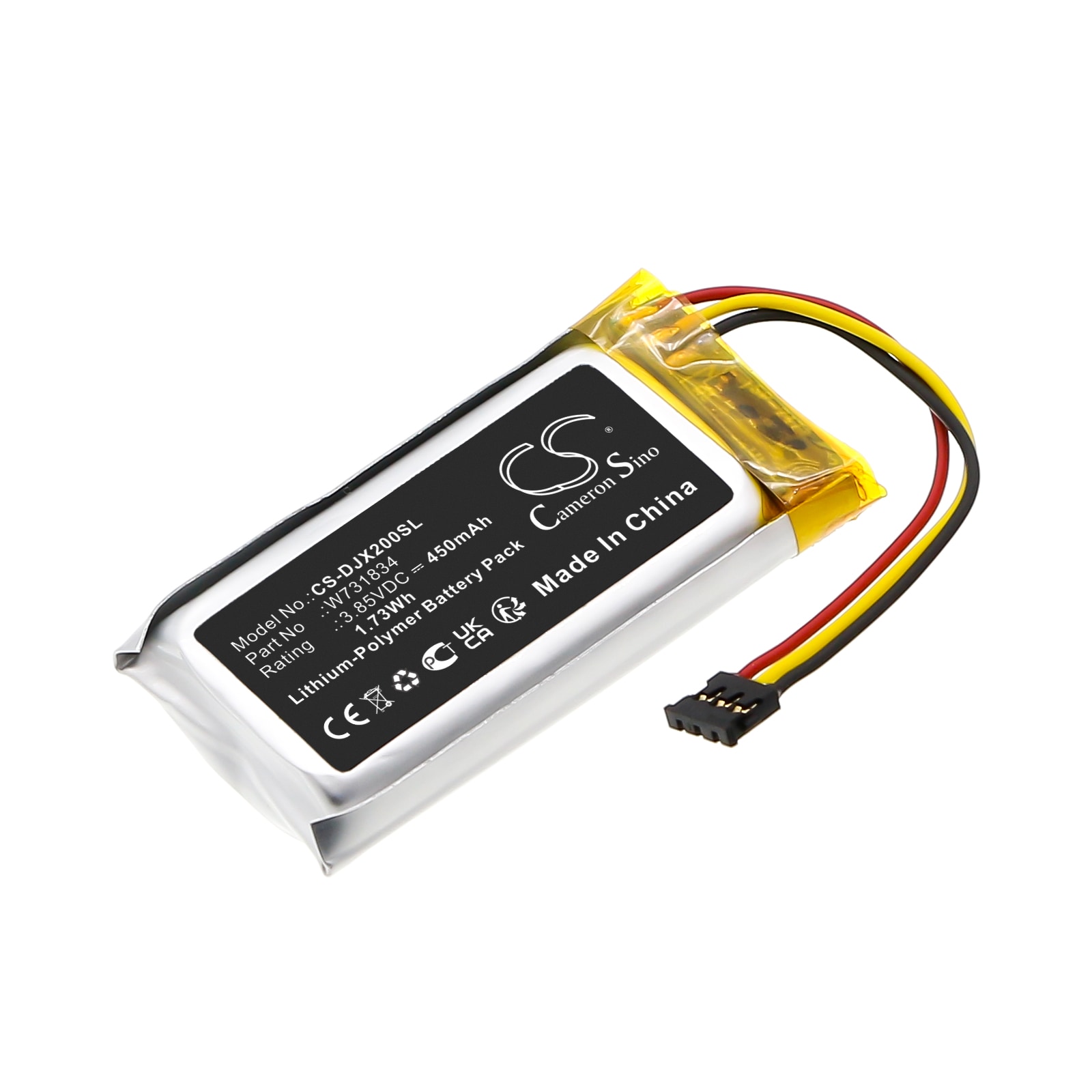Batteri til mikrofon for DJI MIC 2 Ladeveske