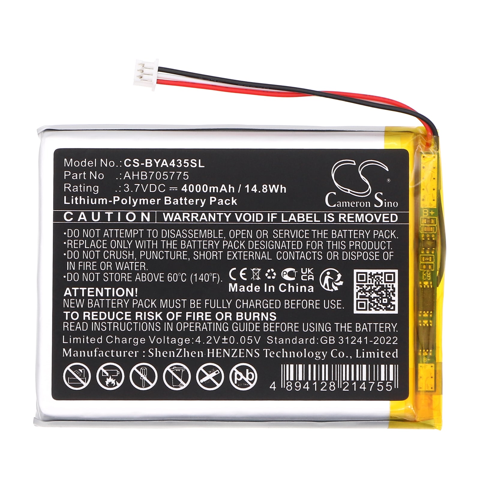 Batteri til BabyPhone for Babymoov A014426, A014433, A014435 etc.