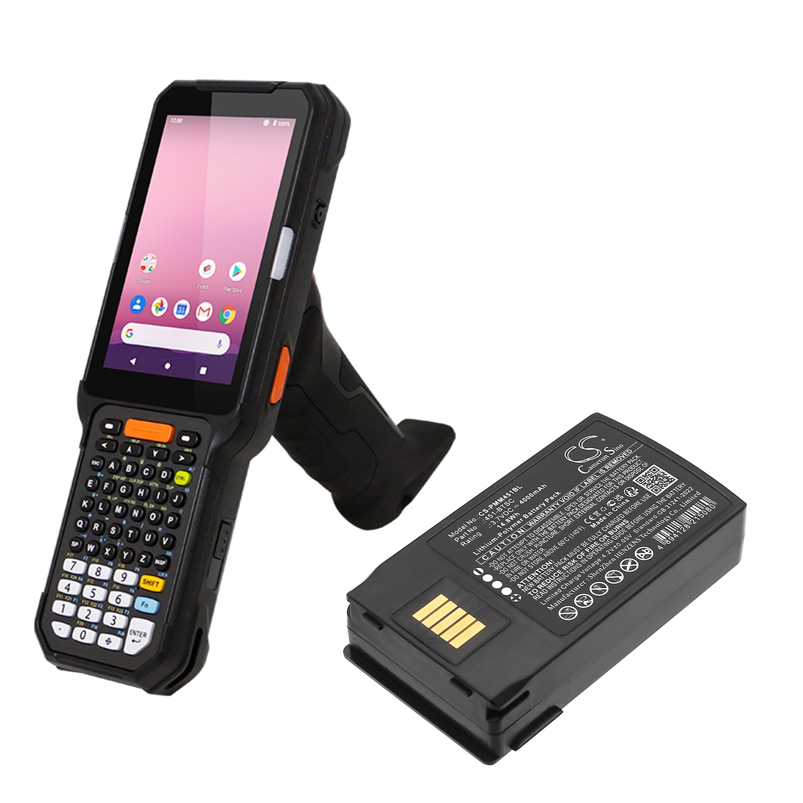 Batteri til strekkodeskanner for Point Mobile PM451