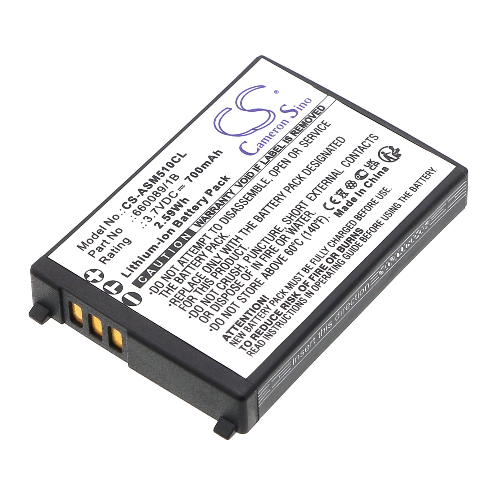 Batteri til trådløs telefon for Ascom 51 Advanced, A51, A71 osv.