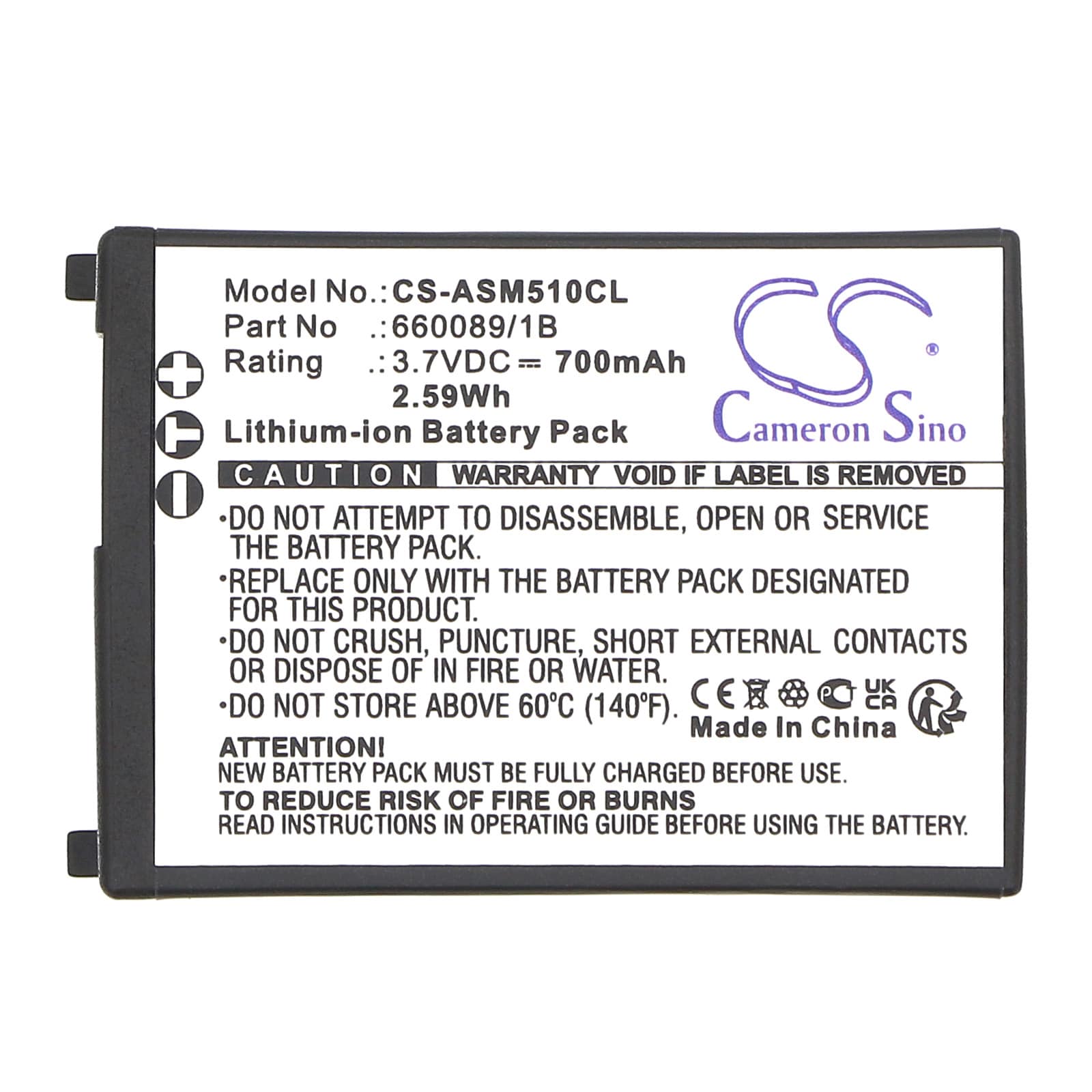 Batteri til trådløs telefon for Ascom 51 Advanced, A51, A71 osv.