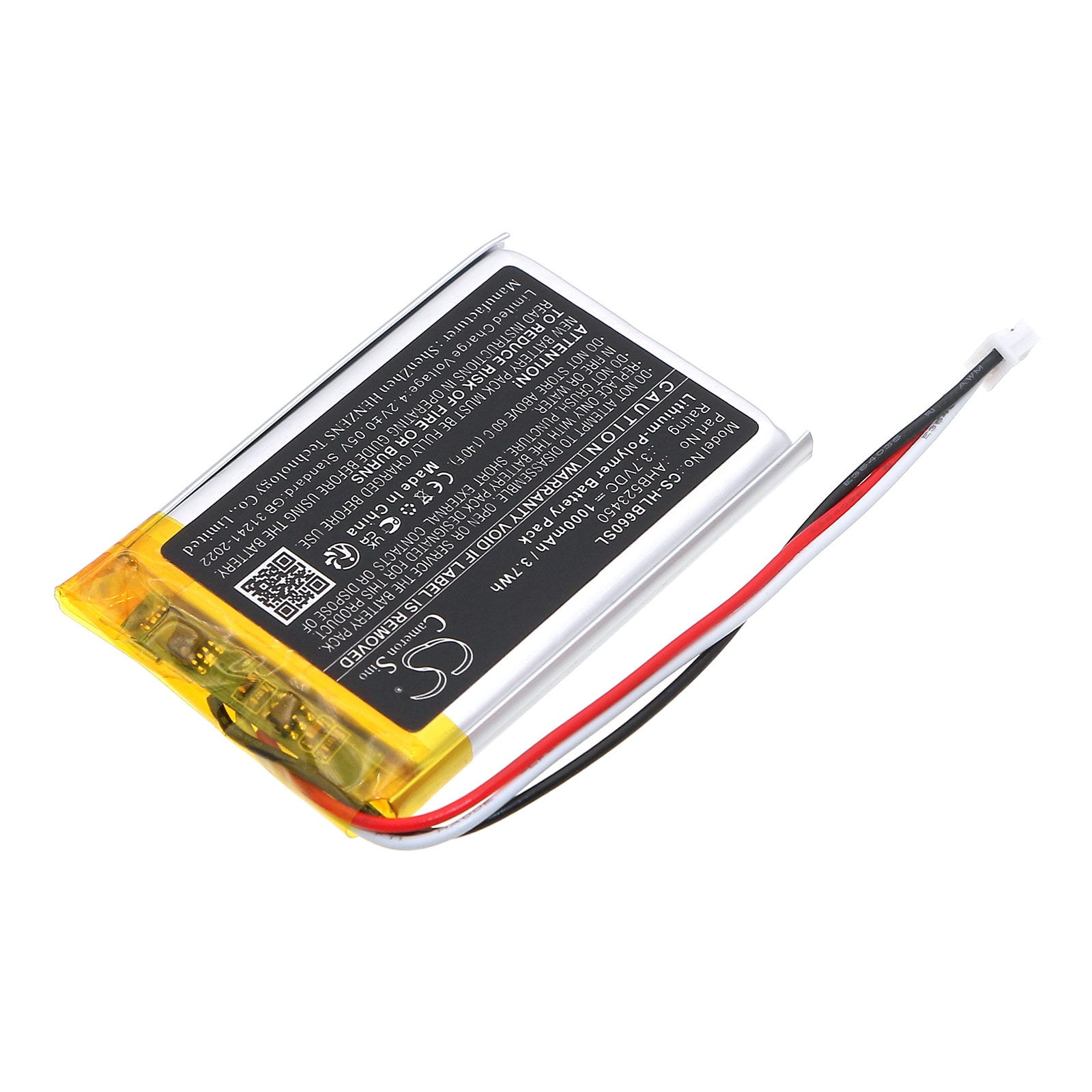 Batteri til BabyPhone for HelloBaby HB24 Monitor, HB31 Monitor, HB6231 Monitor og andre.