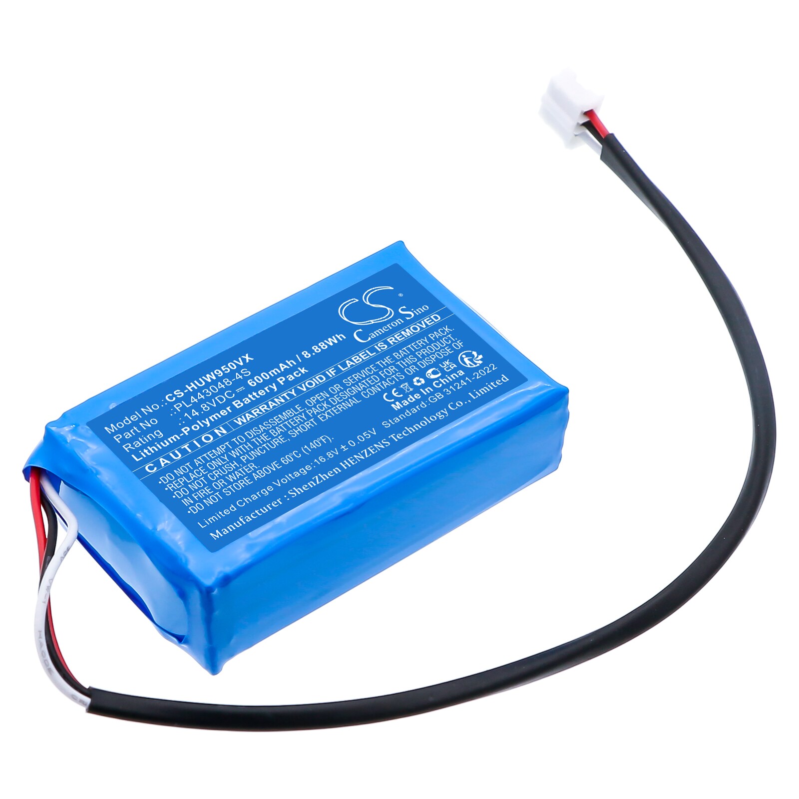 Batteri for vakuum til HUTT DDC55, G104, W55 osv.