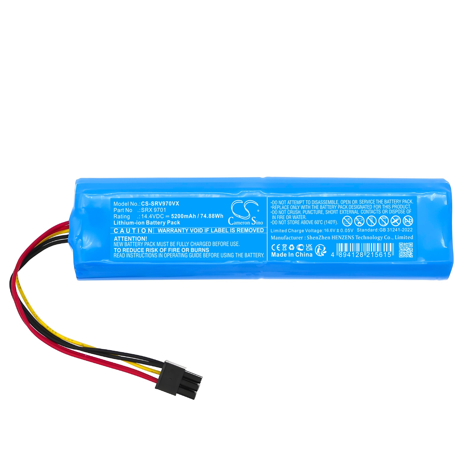 Batteri for vakuum til Sencor SRV 9790BK