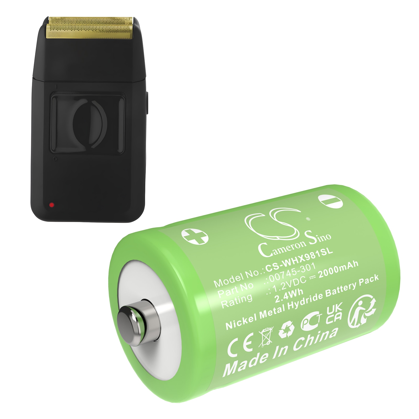 Batteri til barbermaskin for Wahl 7060, 9020, 9326 osv.