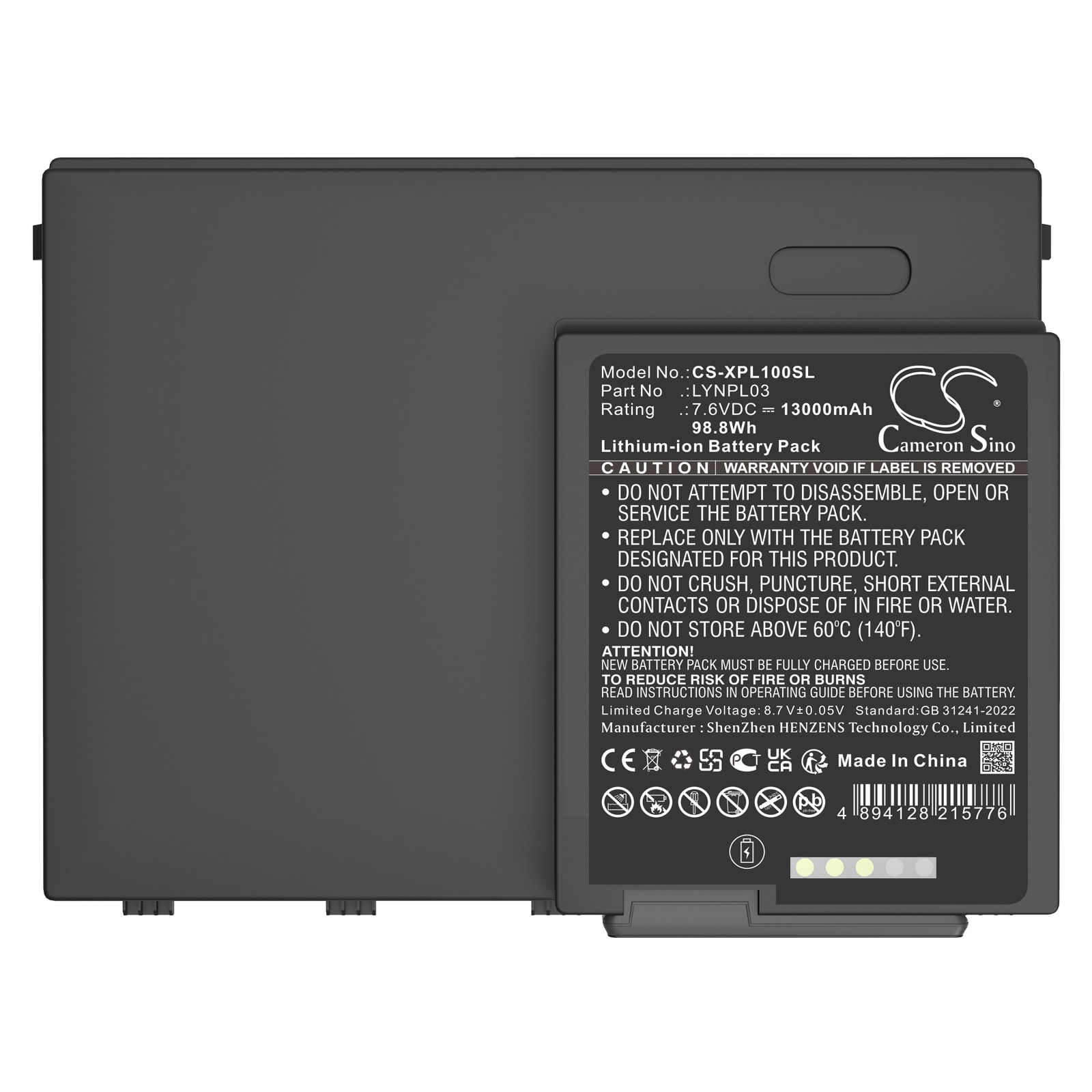 Nettbrettbatteri for Zebra Xbook L10, Xslate L10