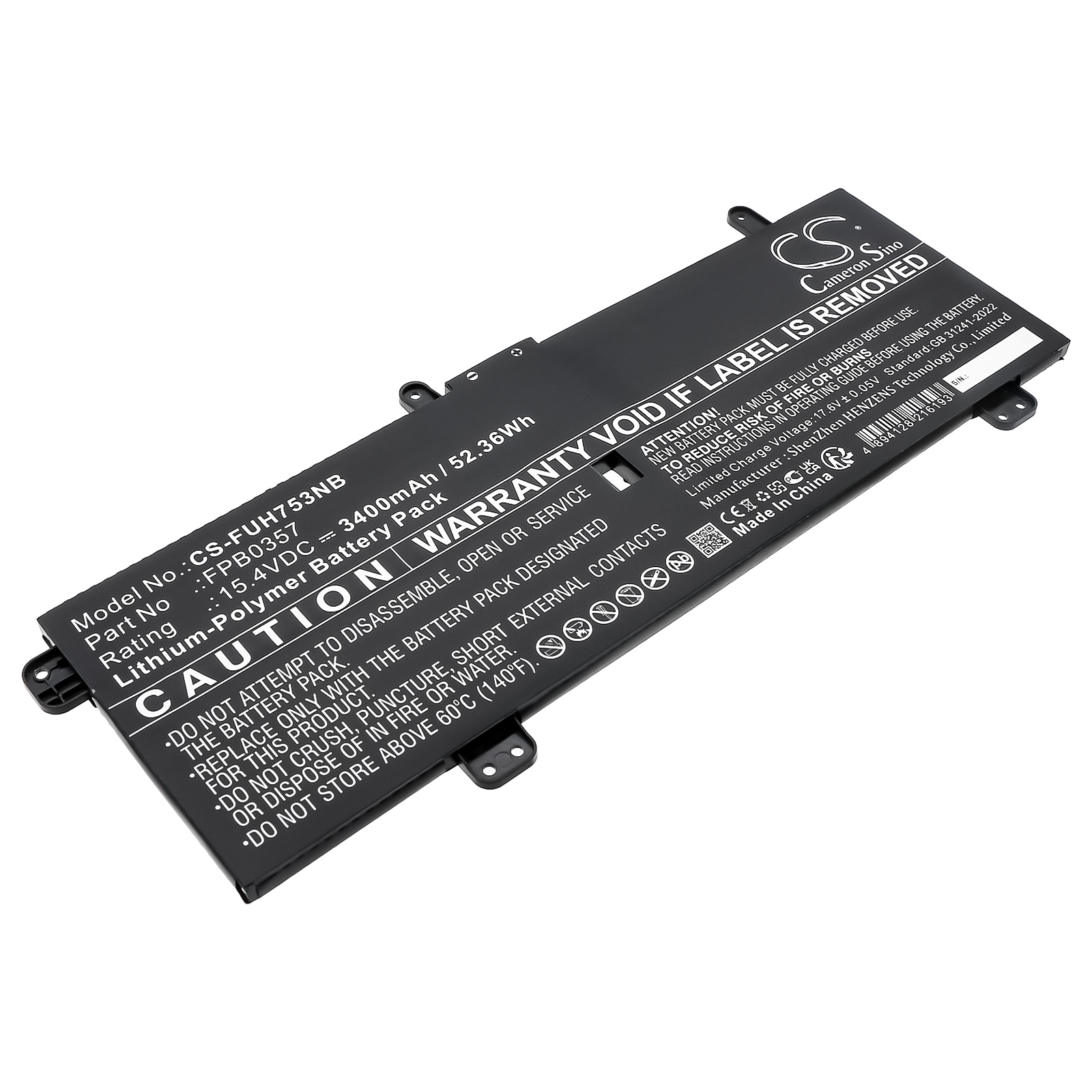 Nettbrettbatteri for Fujitsu LifeBook CH75/E3, LifeBook CH90/E3 og andre.