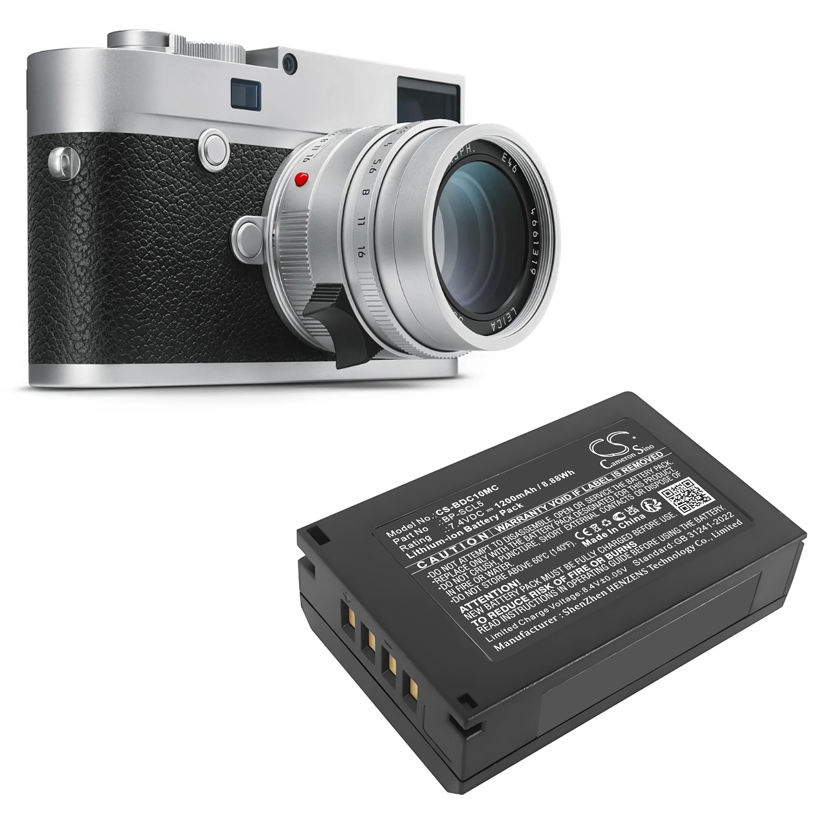 Batteri til kamera for Leica M10, M10P, M10R