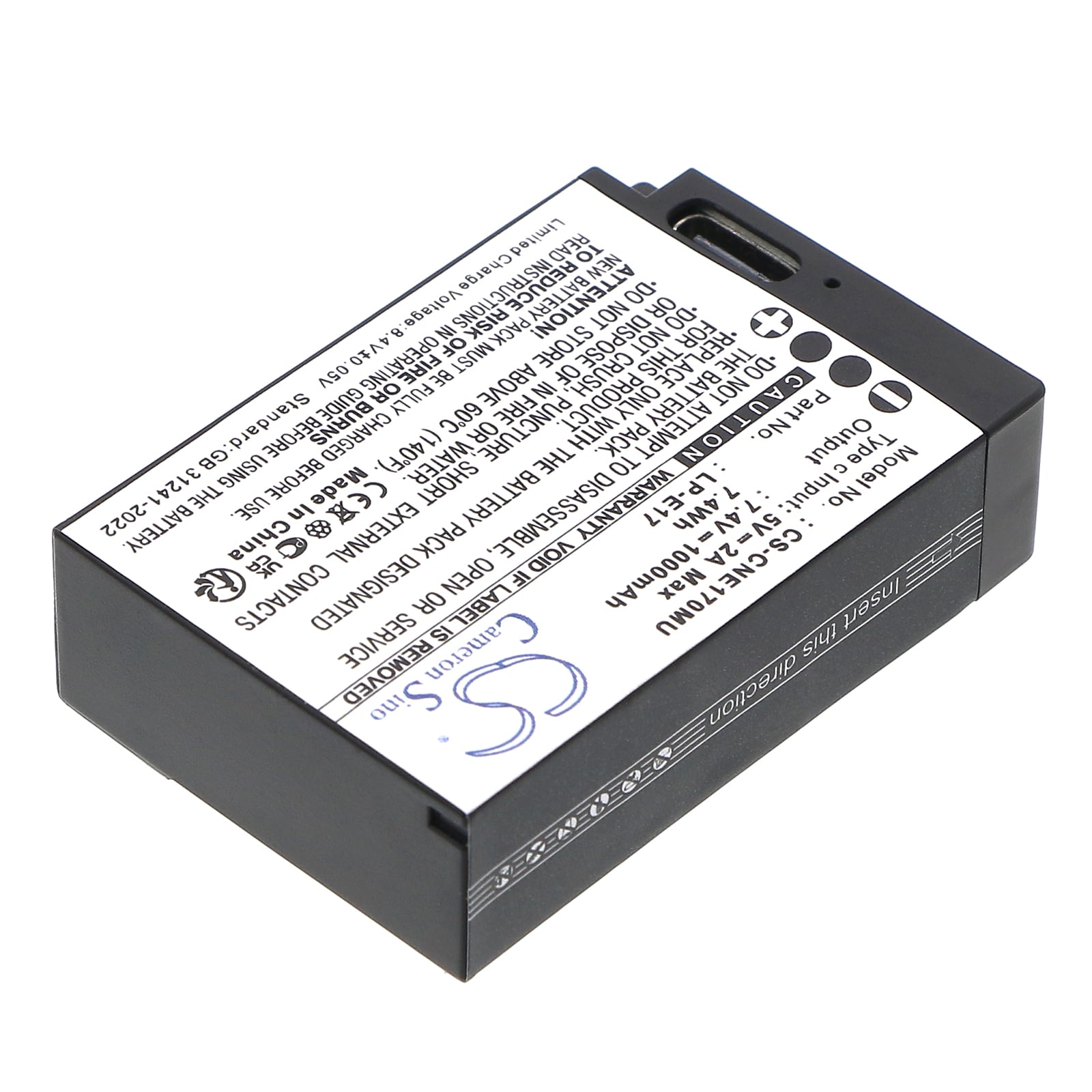 Batteri til kamera for Canon EOS 200D, EOS 250D, EOS 750D og andre.