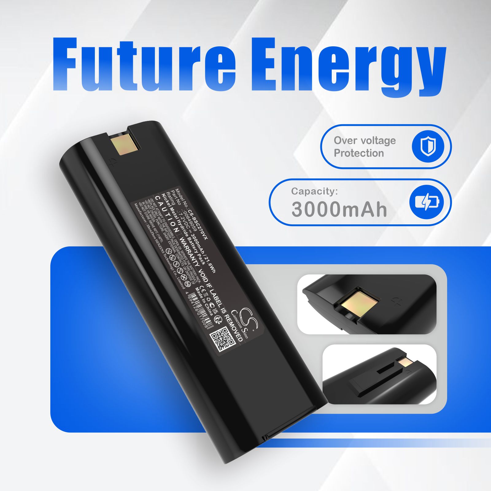 Batteri for støvsuger for Bosch BBZ36AB01, BBZ37GB01, BSB130001 og andre.