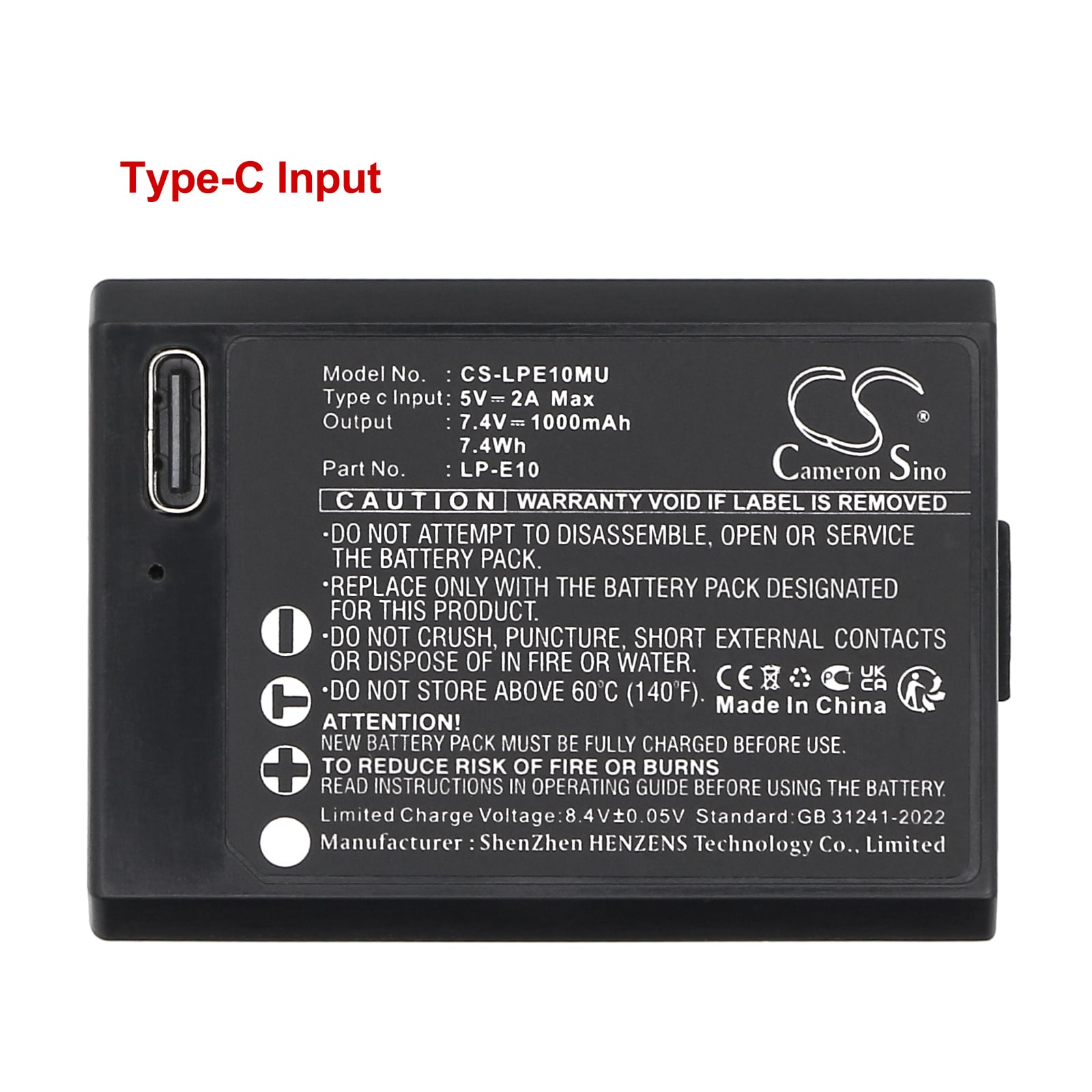 Batteri til kamera for Canon DS126291, DS126491, DS126621 osv.