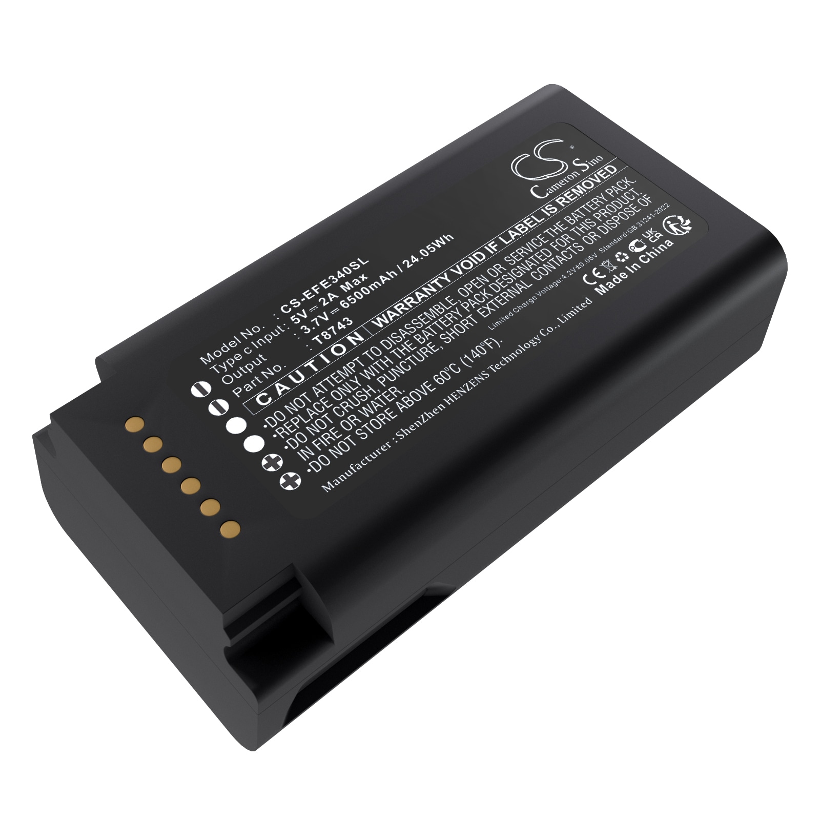 Batteri for sikkerhetskamera til Eufy Video Doorbell E340